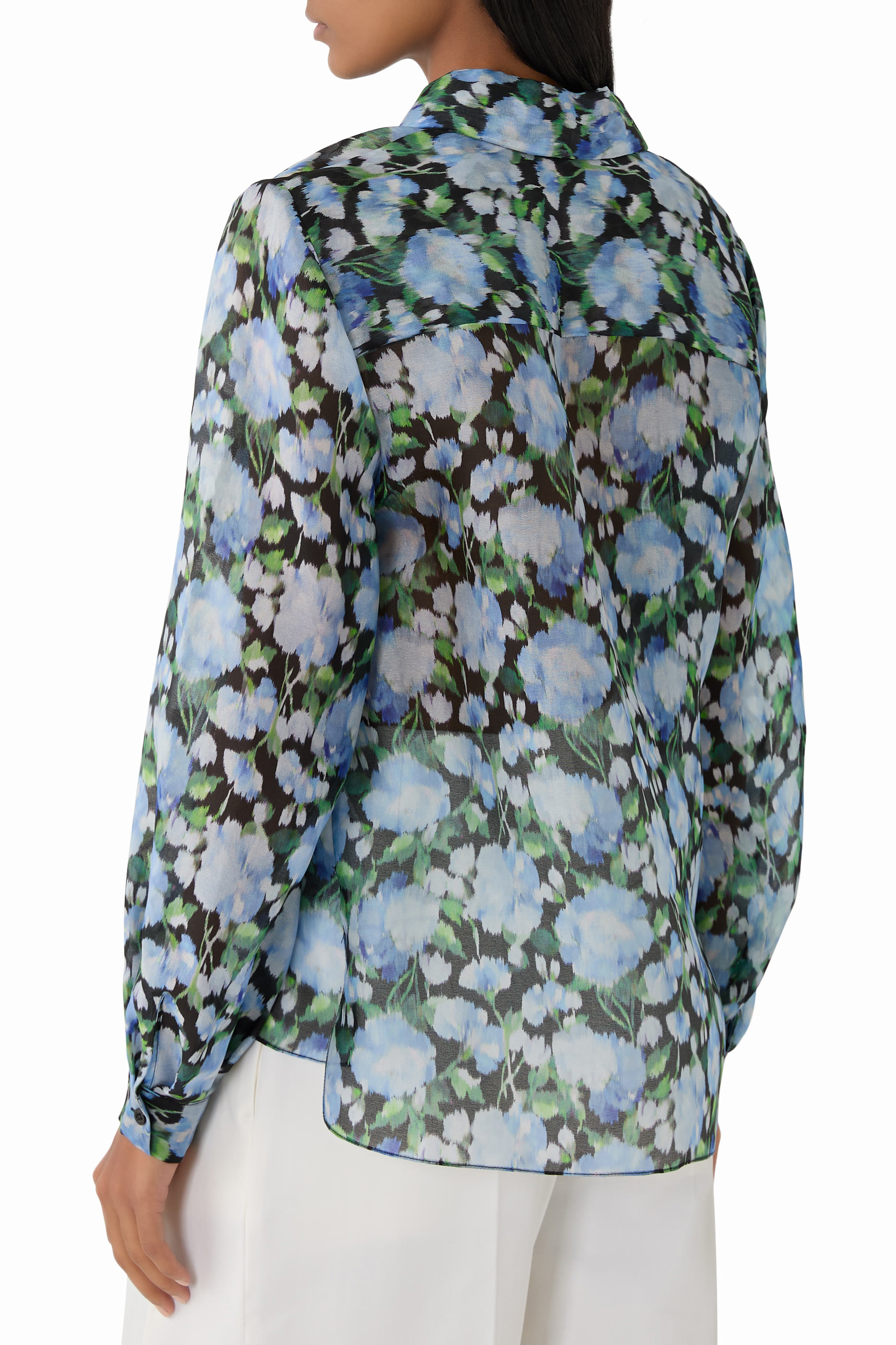 قميص بنقشة فاوانيا أورجانزا