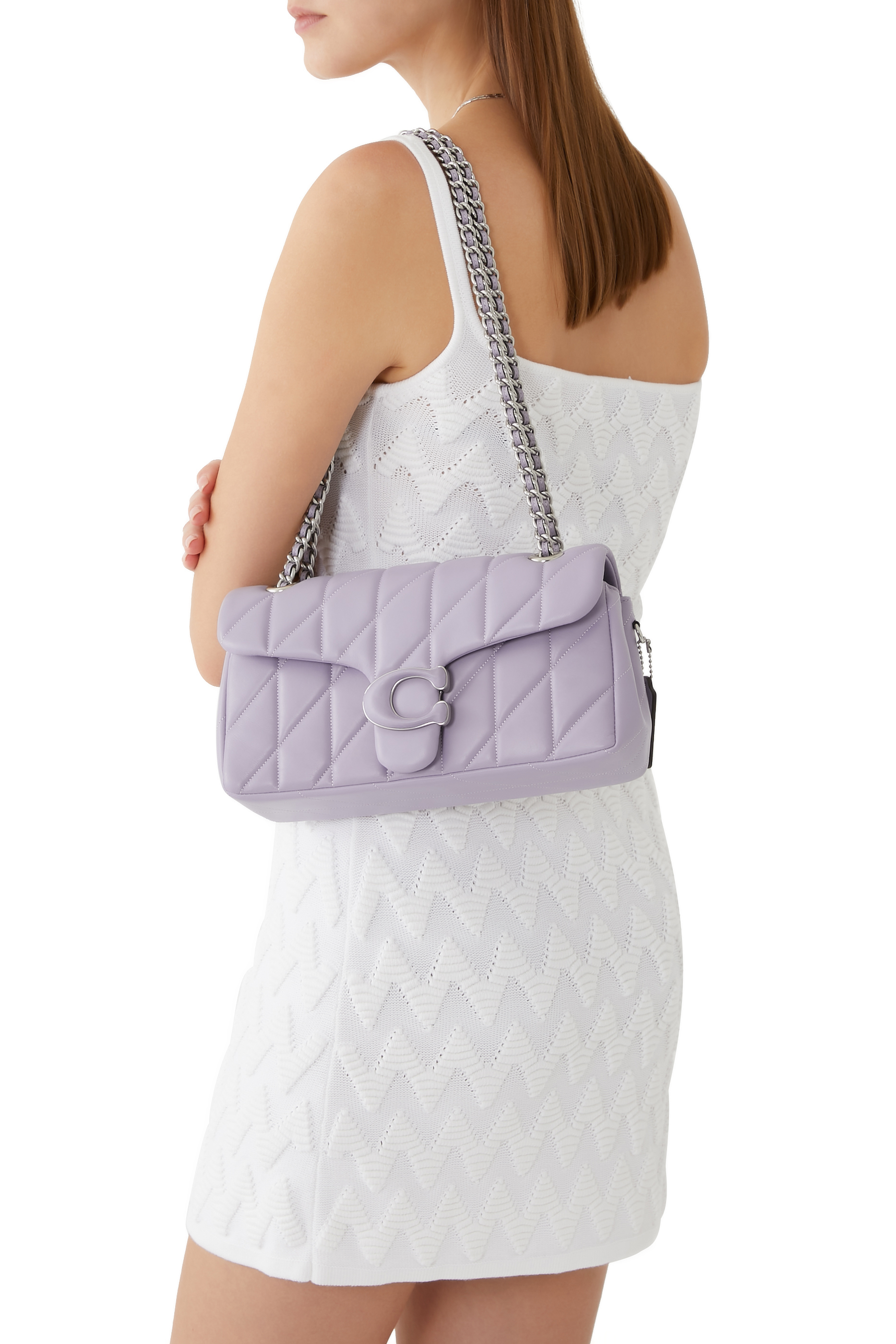 حقيبة كتف تابي 26 جلد بتصميم مبطن