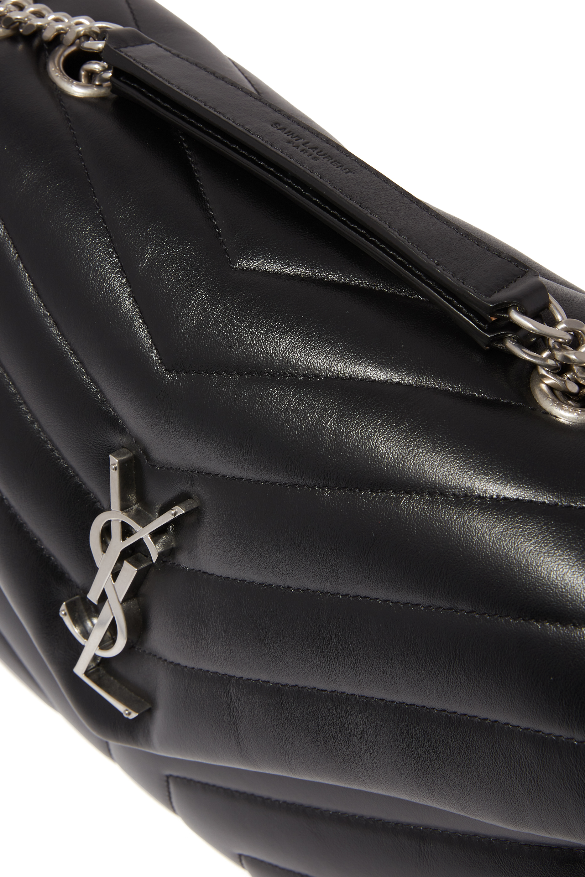 حقيبة لولو متوسطة جلد مبطن بتصميم Y