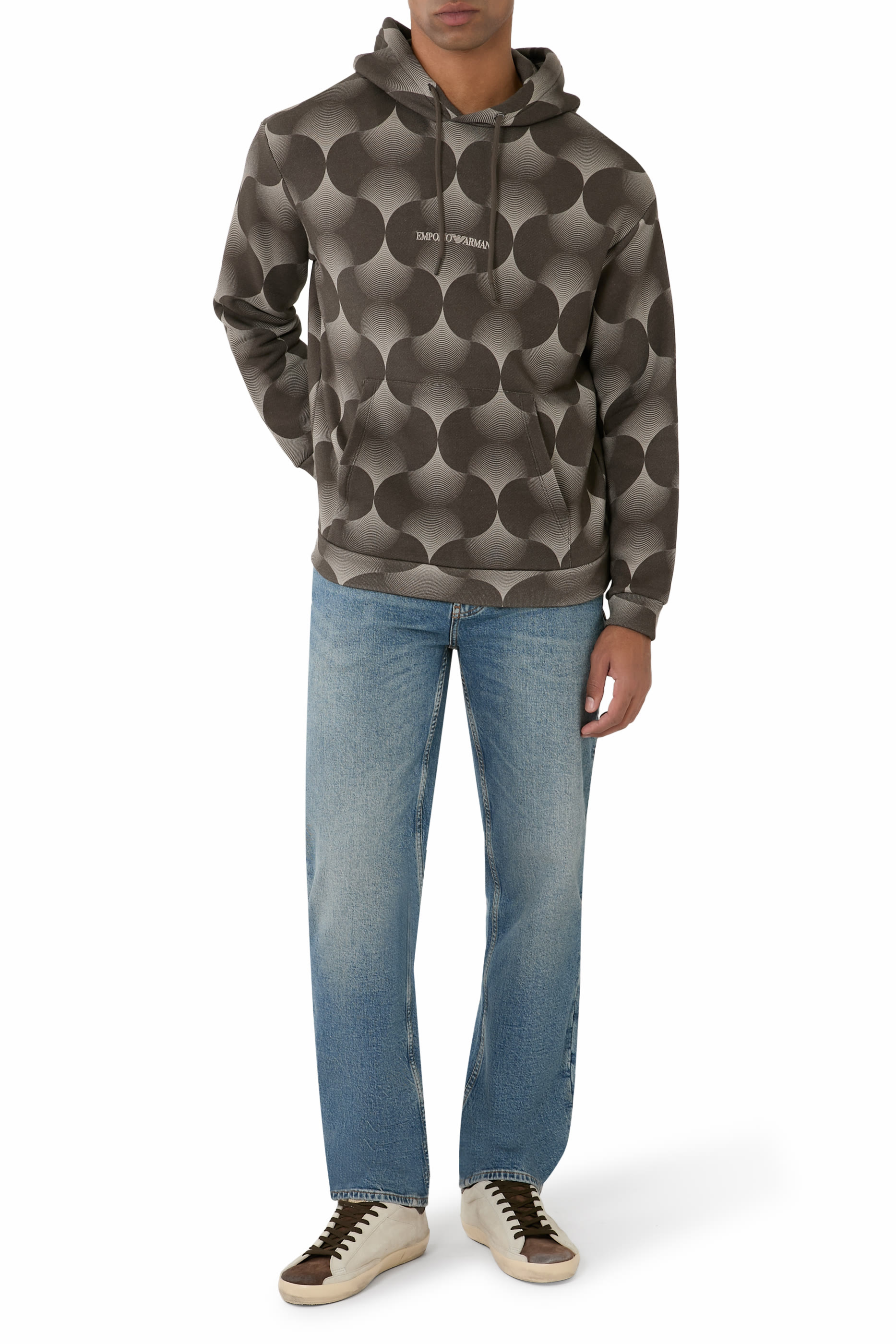 بنطال بقصة ساق مستقيمة بشعار الماركة