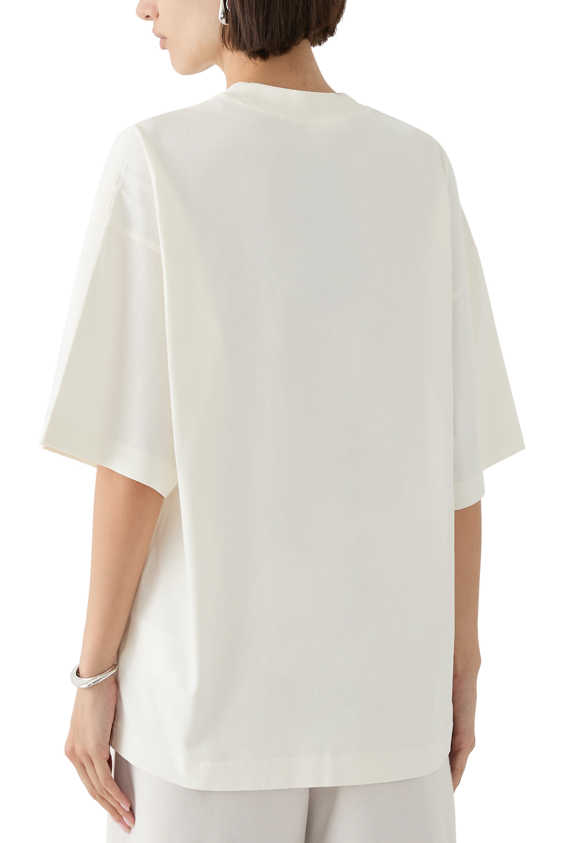 تيشيرت بطبعة شعار الماركة قطن