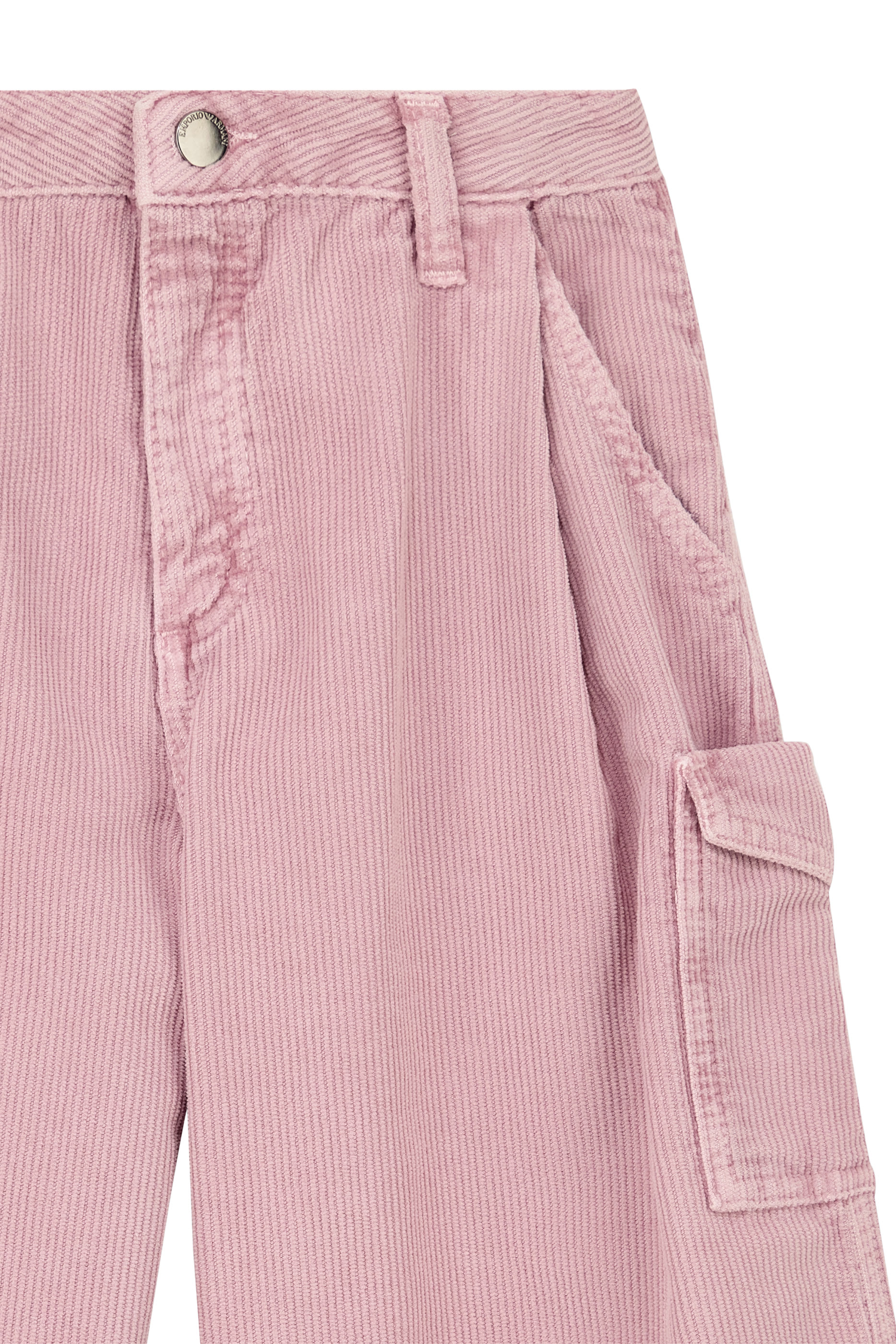 Kids Corduroy Cargo Pocket Five-Pocket Trousers