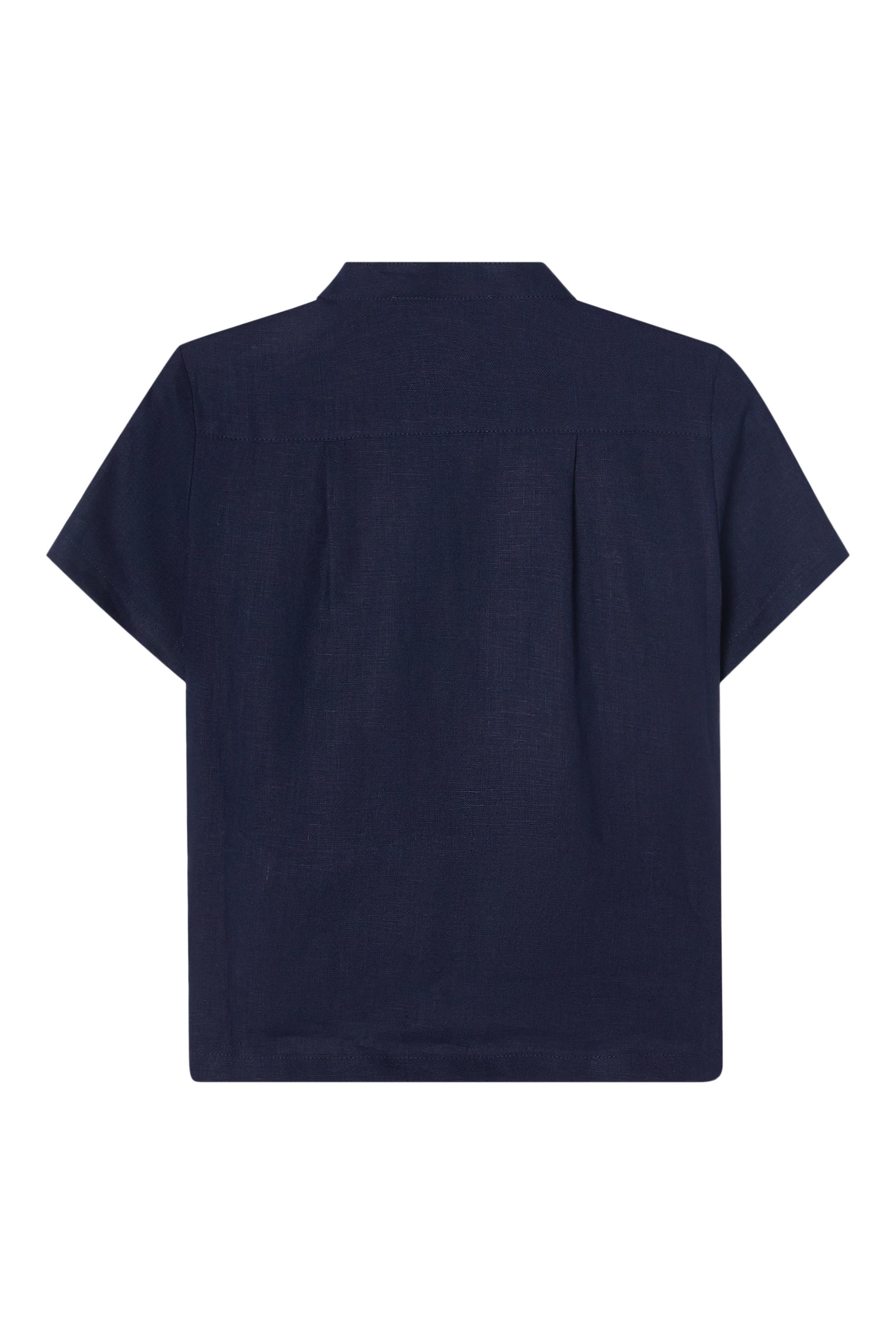 Kids Logo Embroidered Linen Shirt