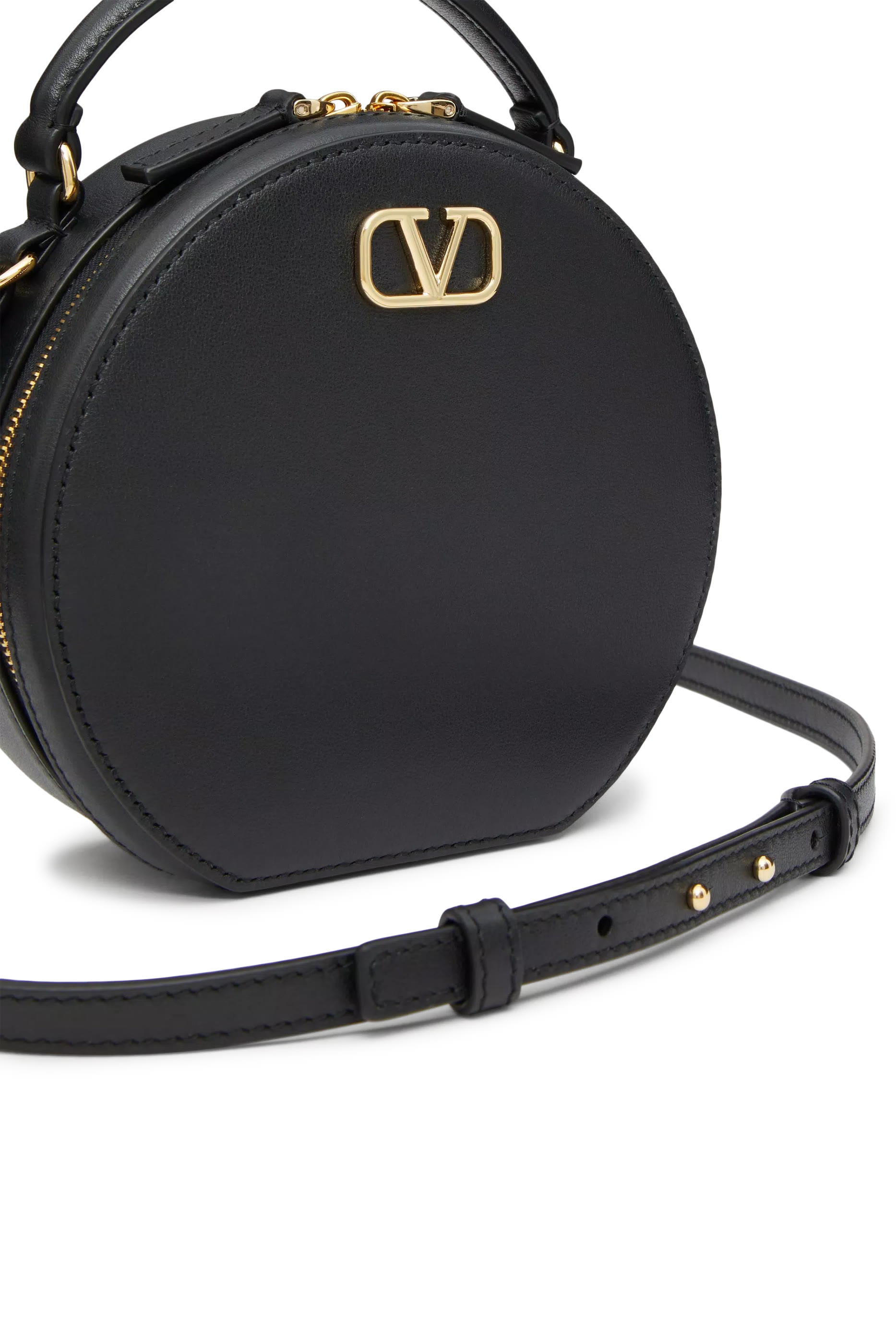 حقيبة صغيرة بشعار الماركة جلد عجل