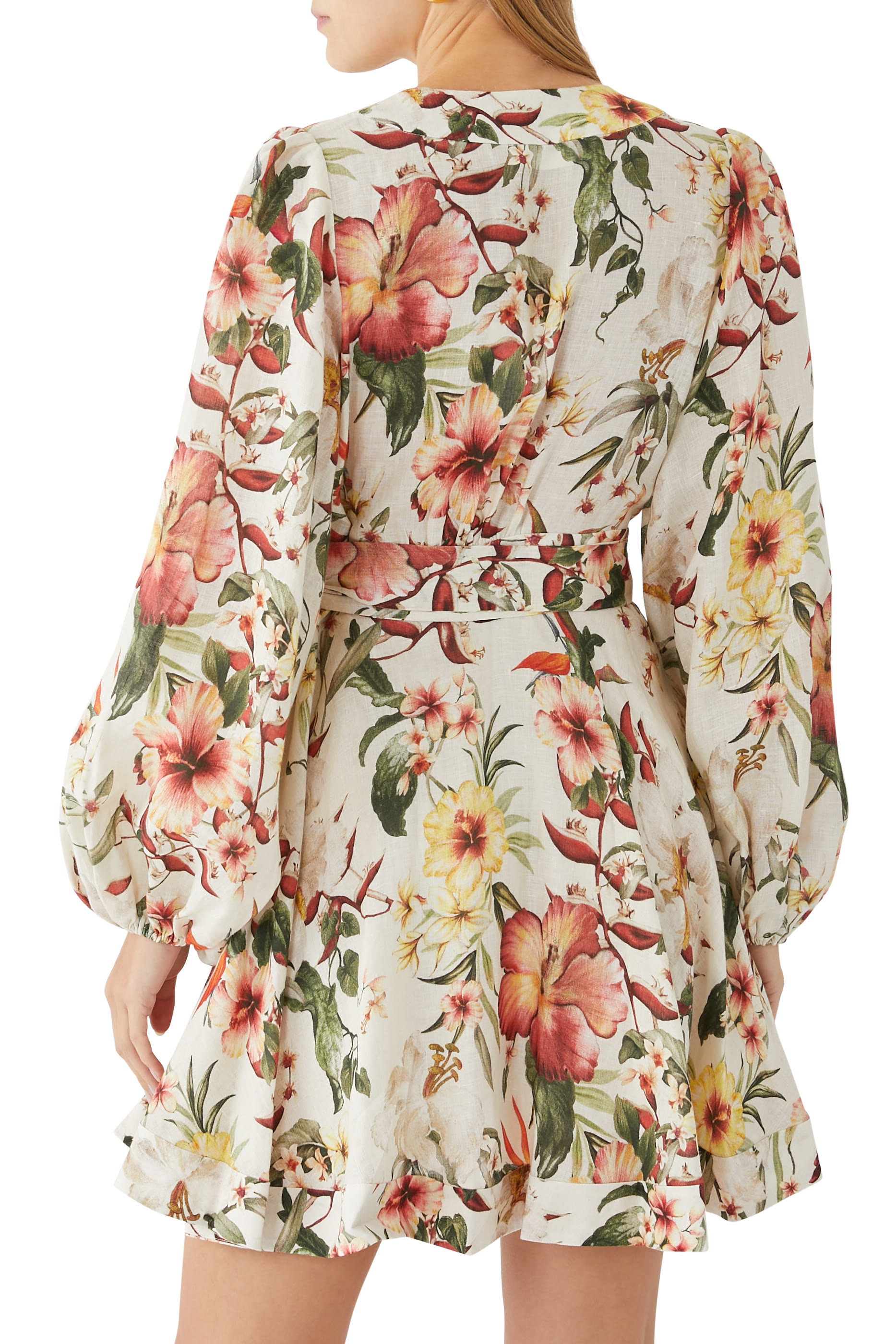 فستان ليكسي قصير بتصميم ملفوف