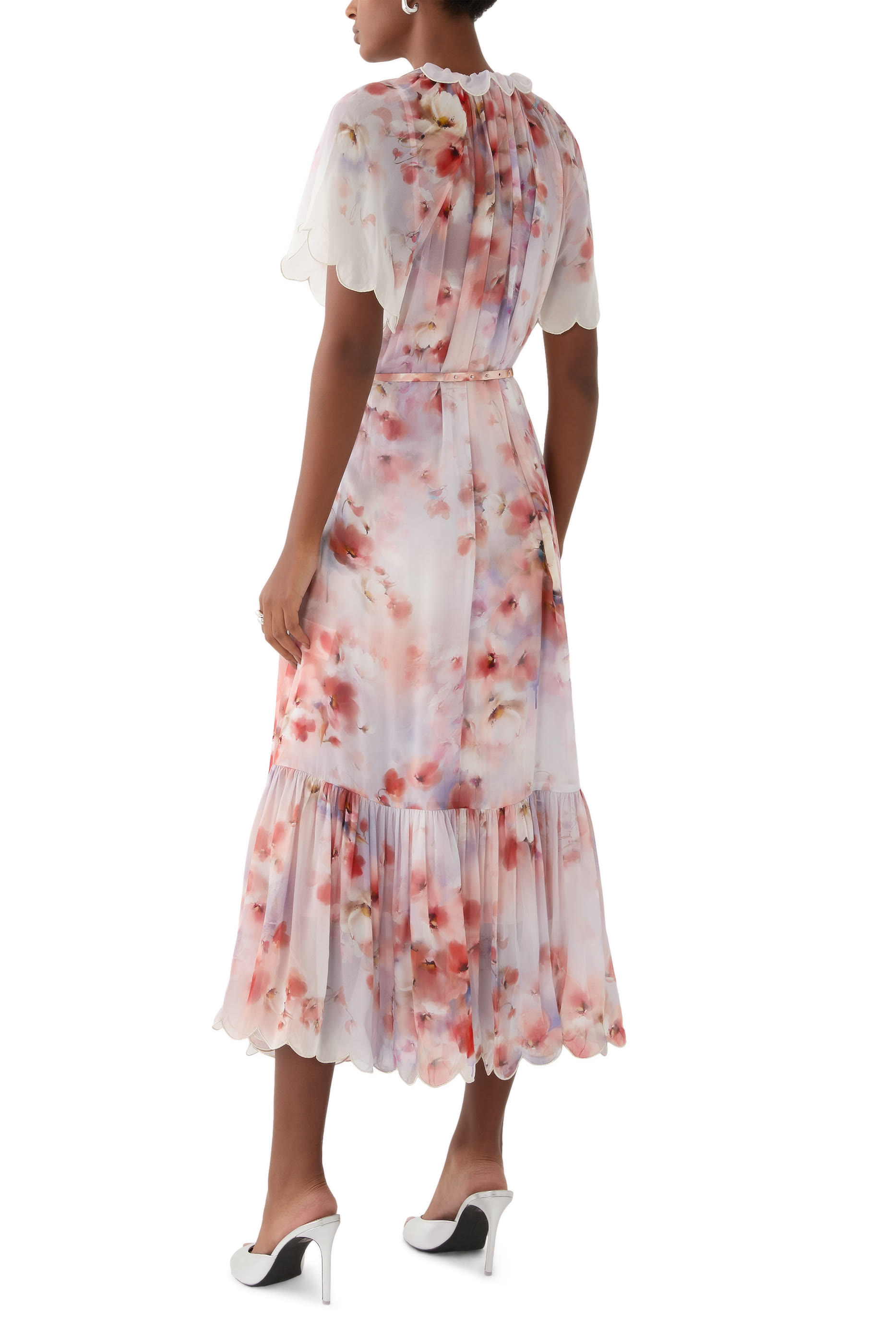 فستان كراش متوسط الطول أكمام واسعة