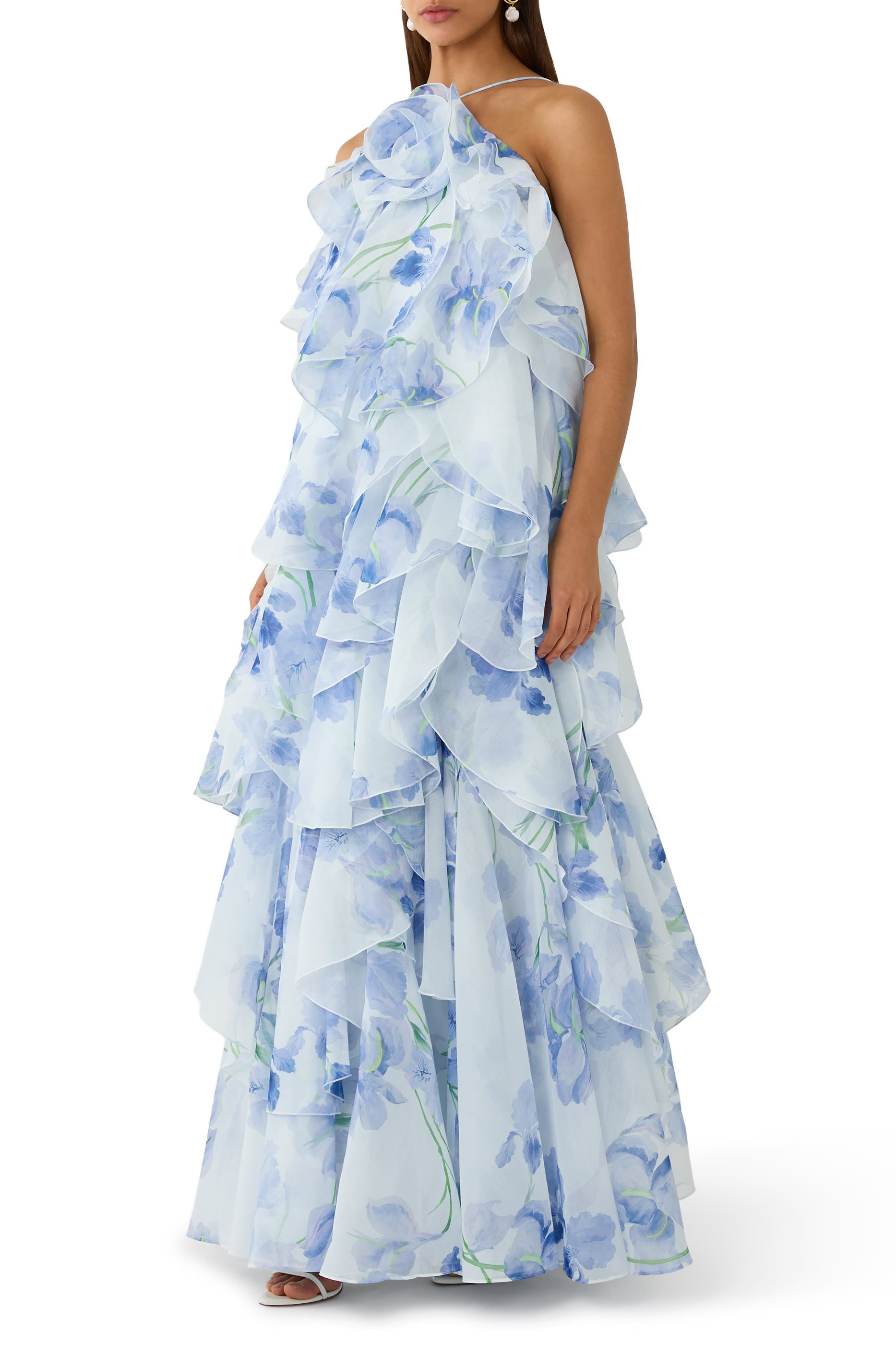 فستان باندوريا طويل بطيات