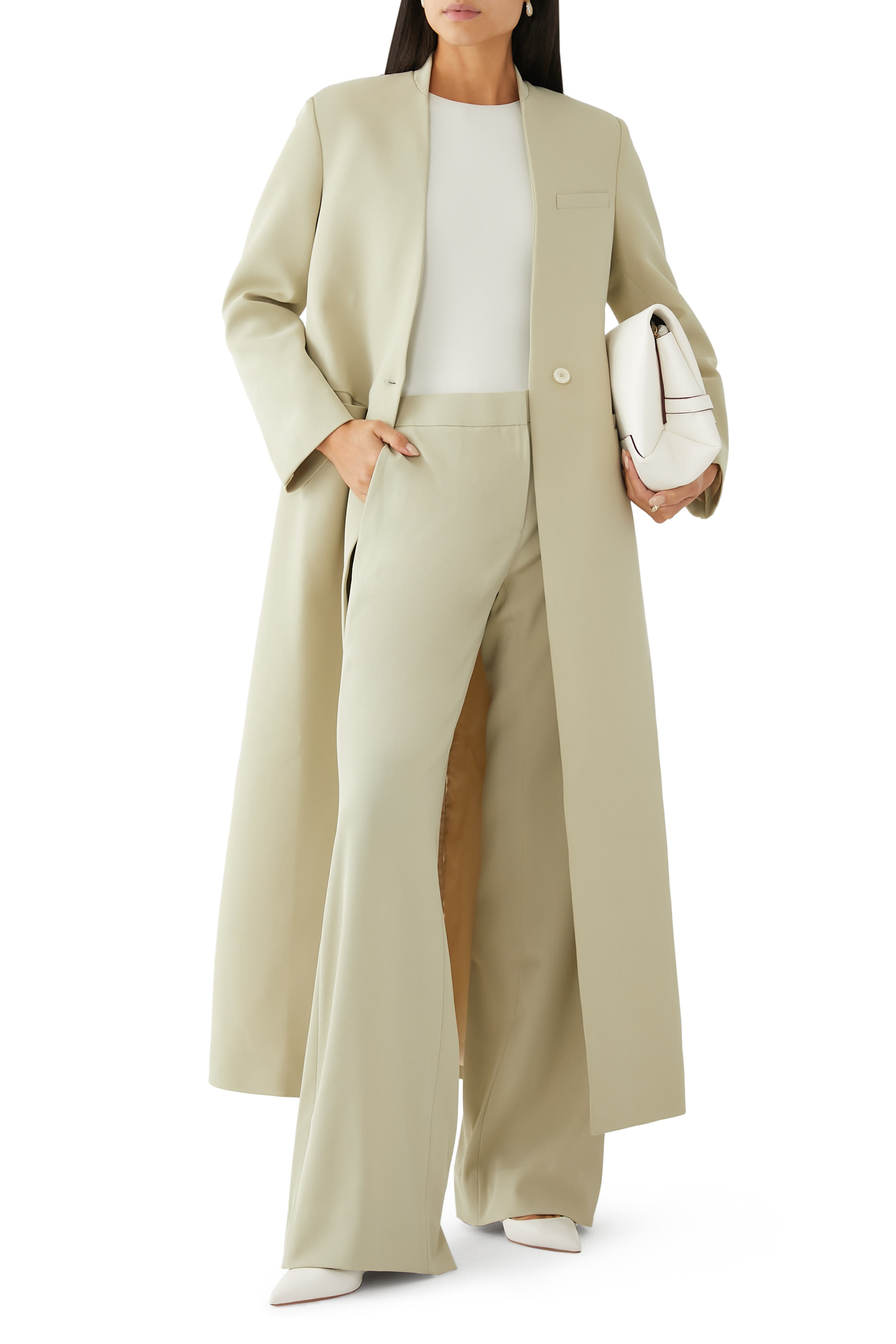 معطف دغلة طويلة بقصة فضفاضة