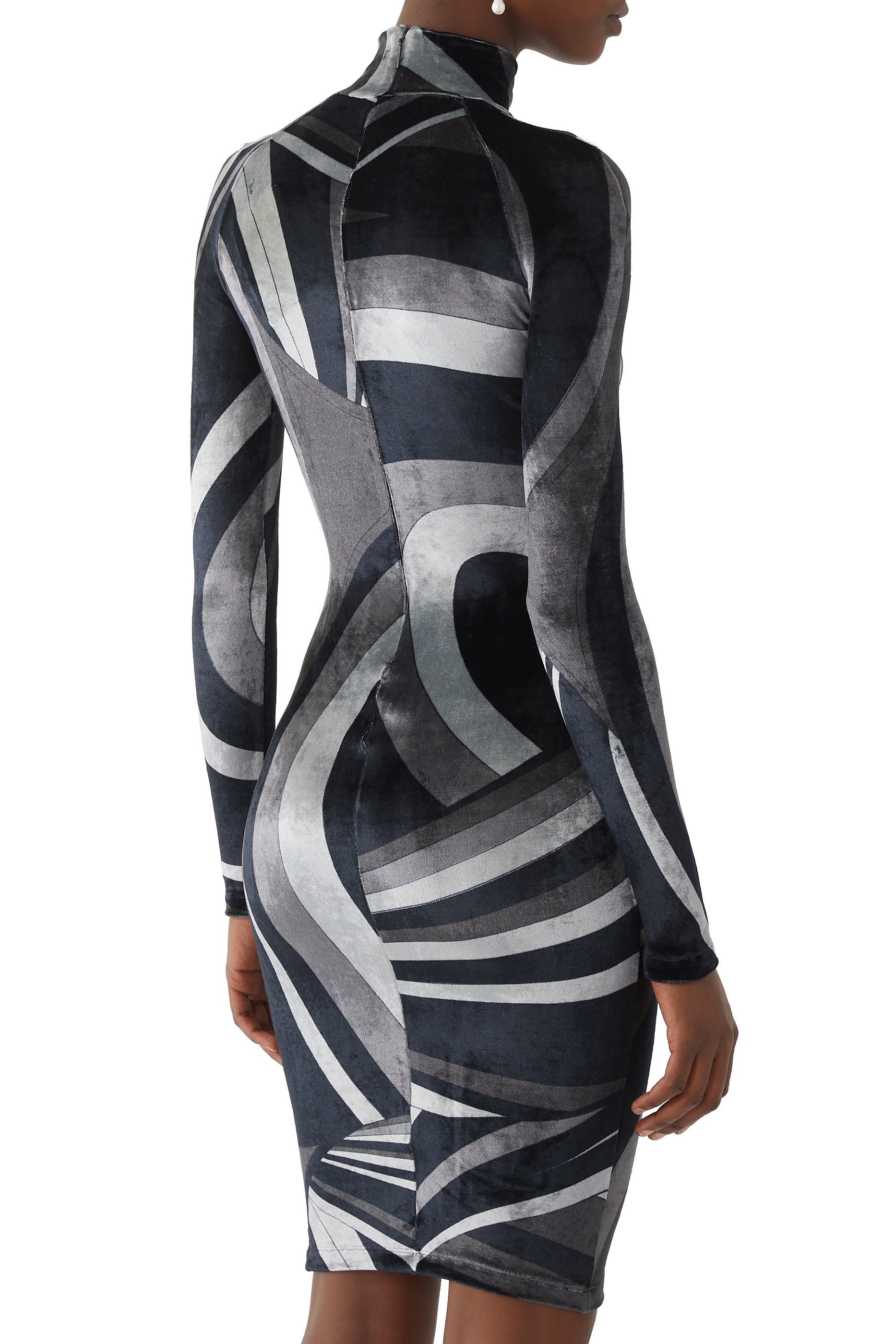 فستان مخمل بنقشة ايريد