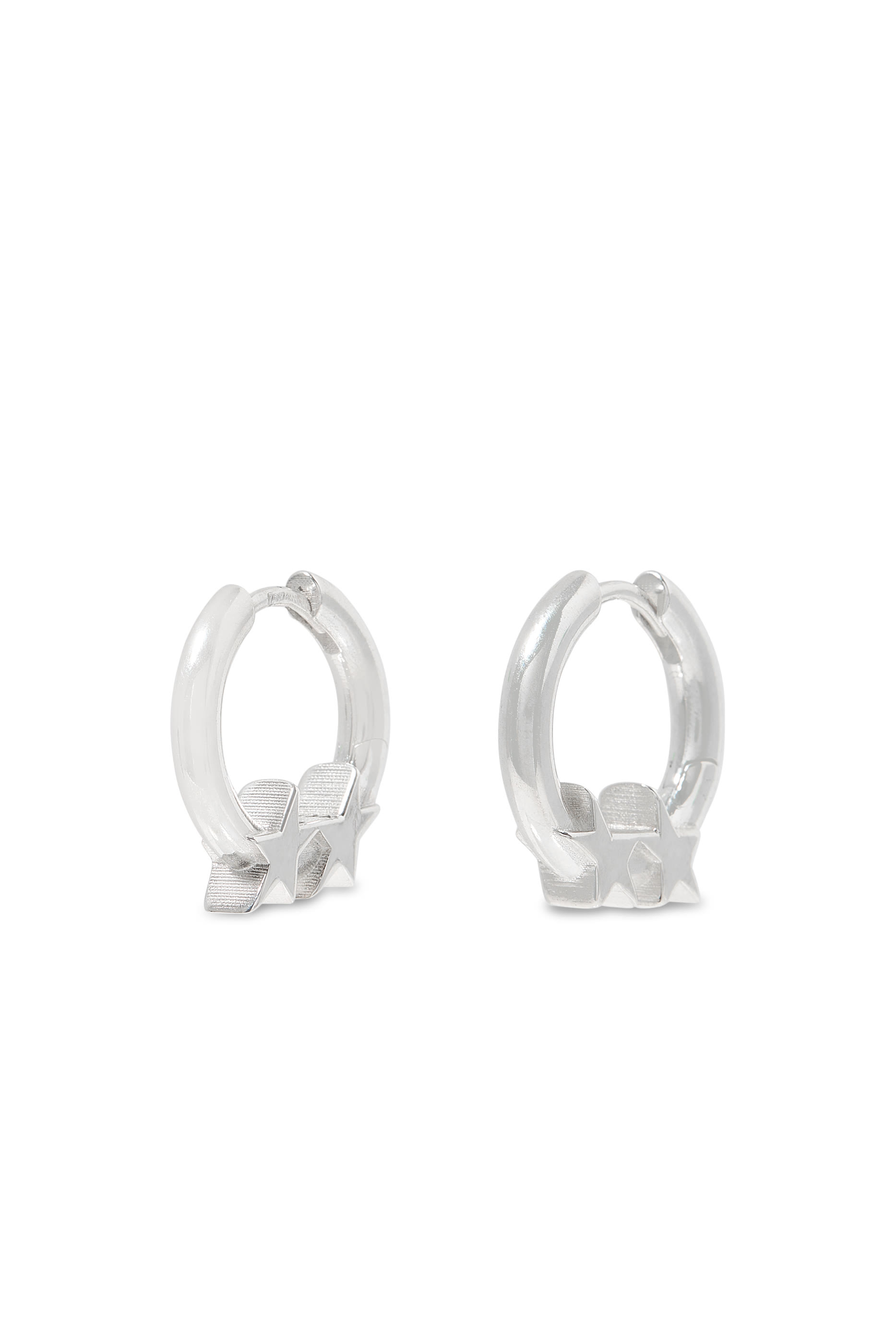 أقراط ايكون بشعار الماركة، فضة استرلينية 925