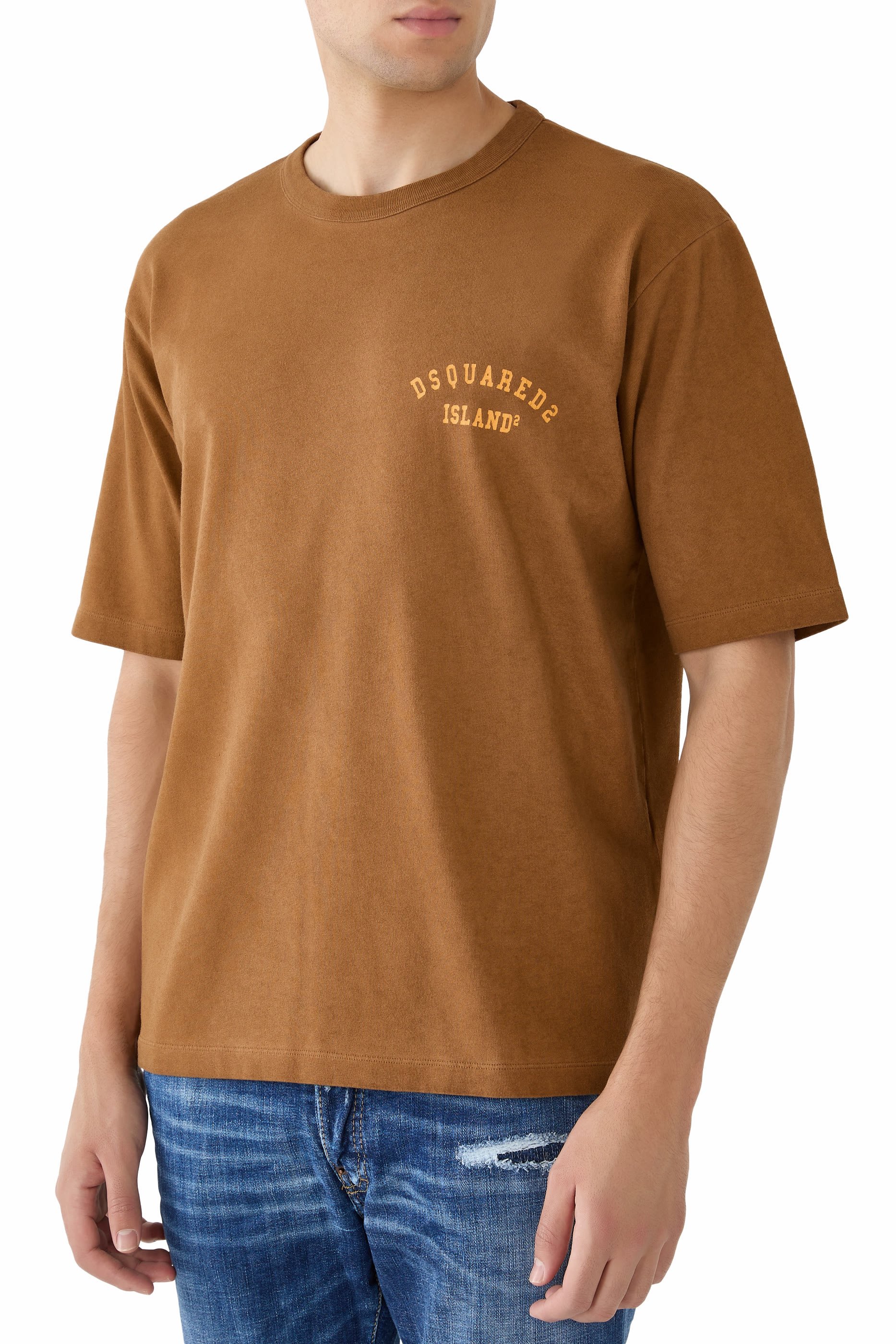 تيشيرت مصبوغ فينتج بقصة واسعة