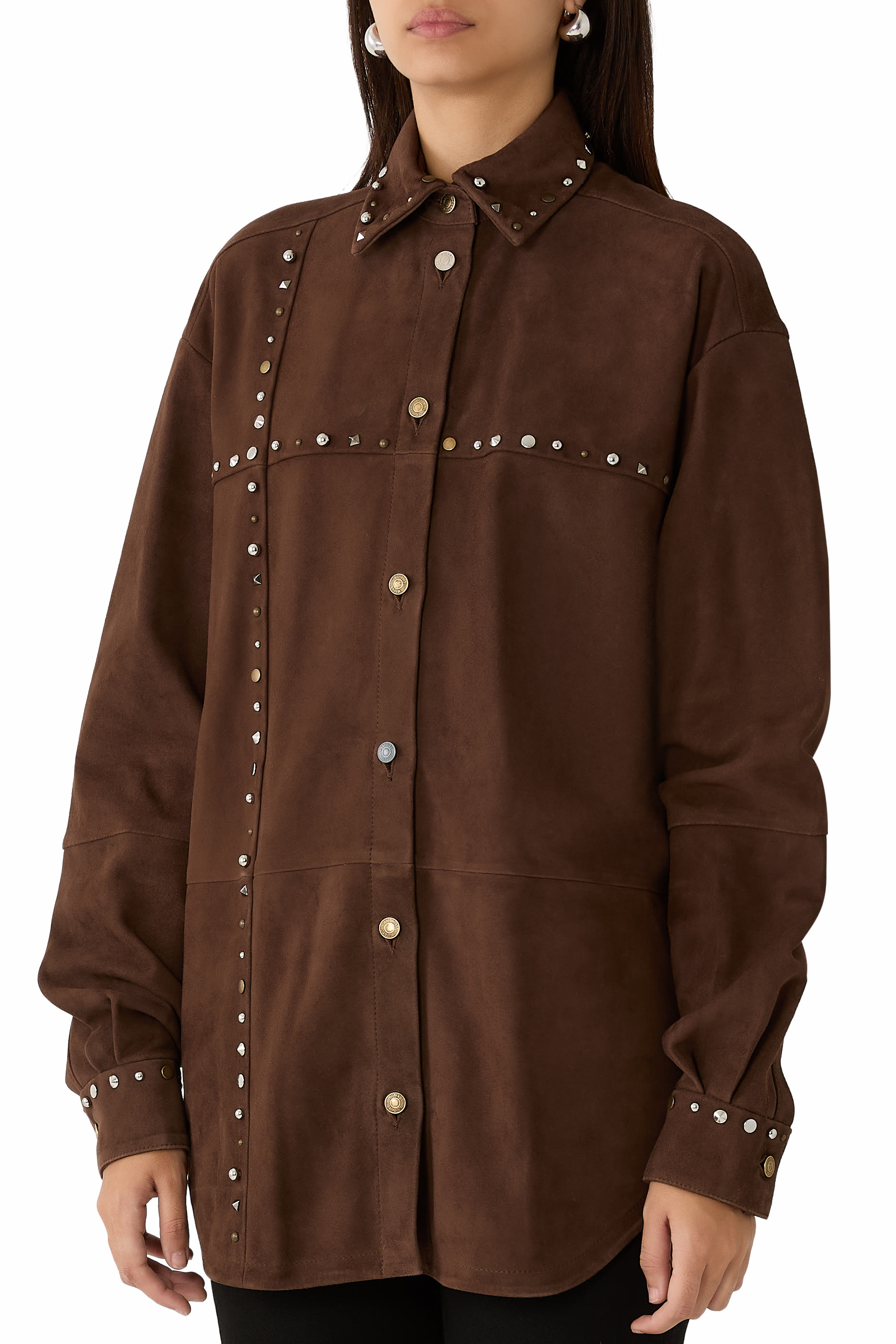 قميص مزين بحلي