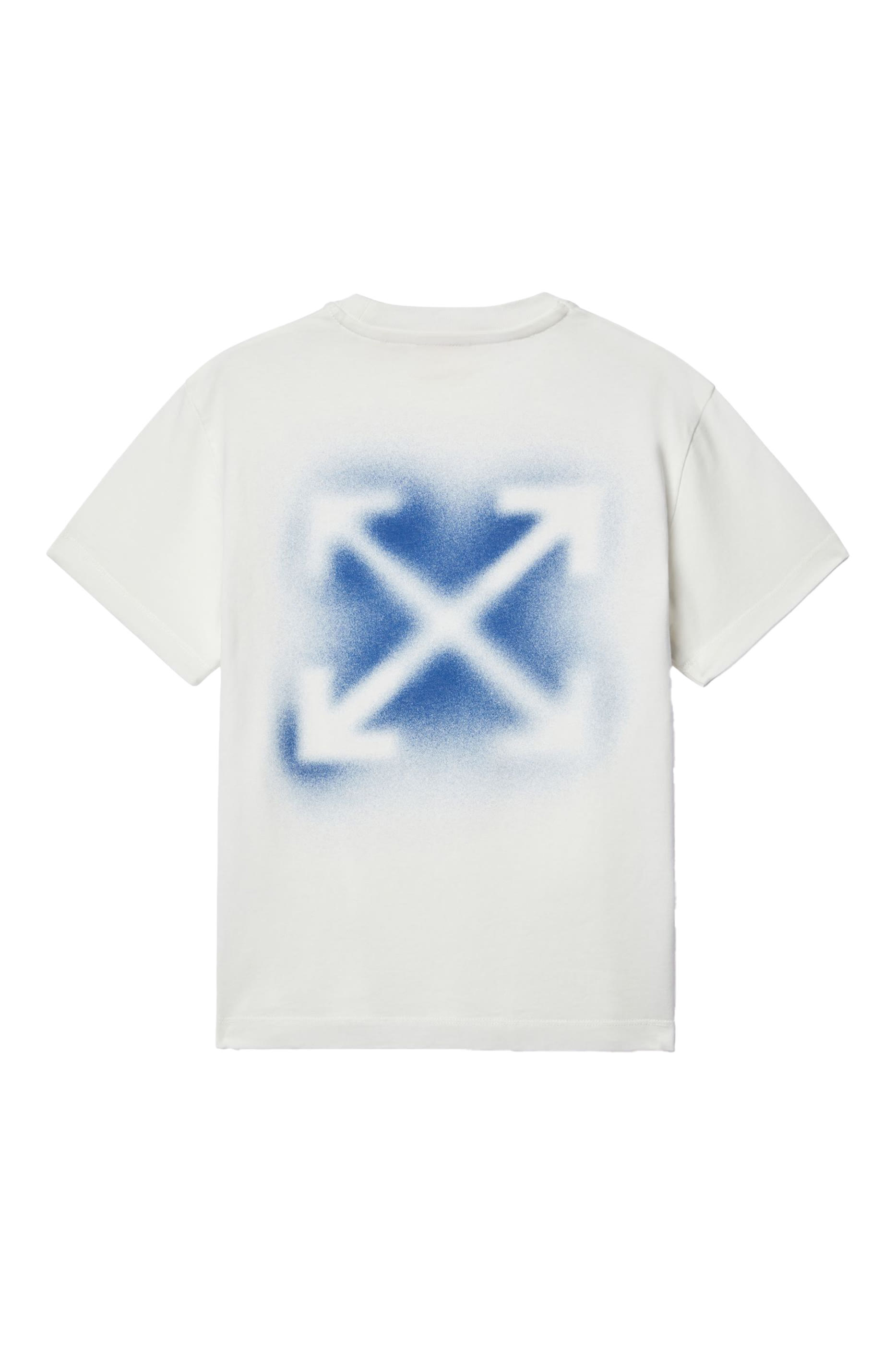 تيشيرت بنقشة شعار الماركة بطلاء بالبخاخ للأطفال