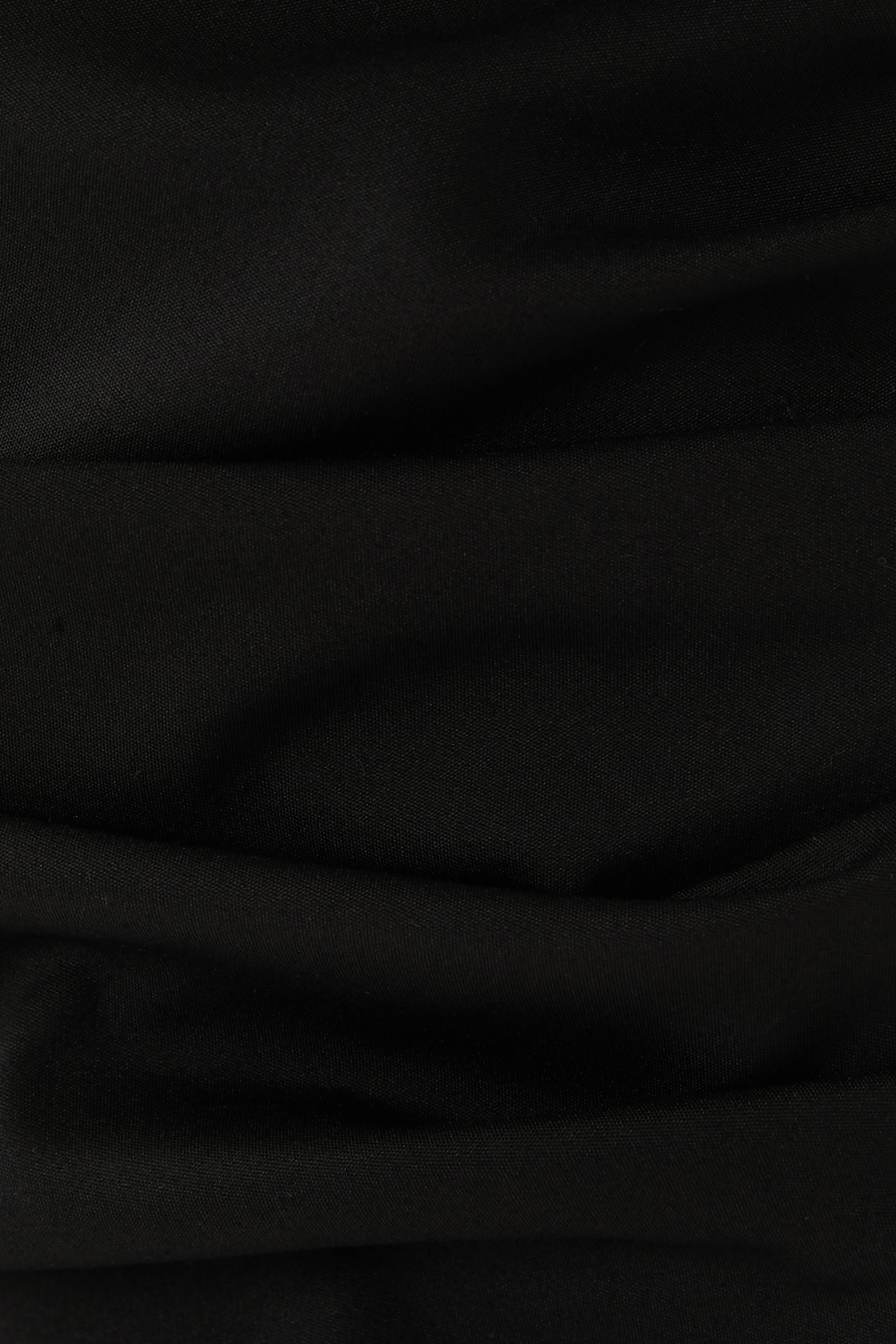 فستان لاني طويل غير متماثل مكشكش