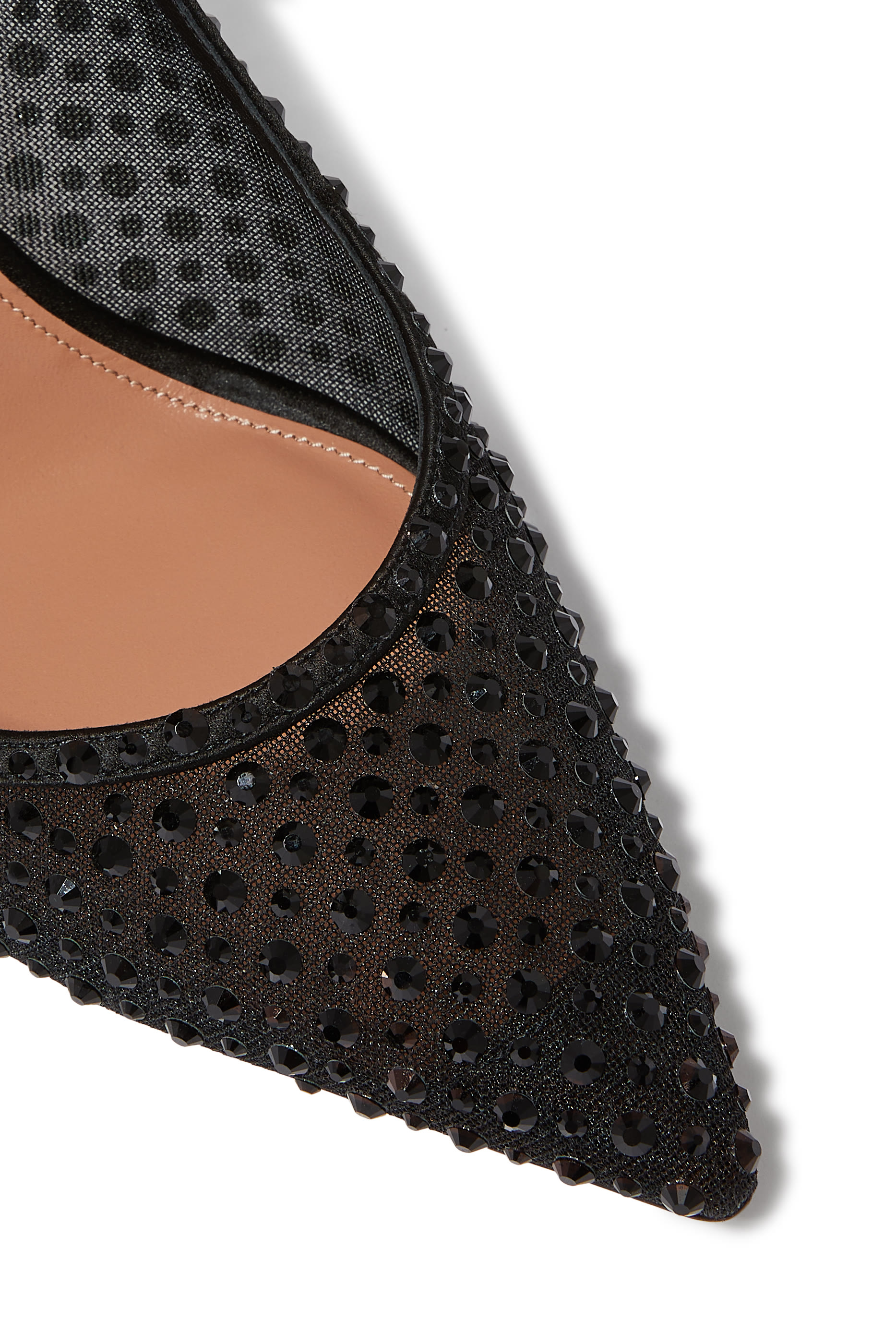 حذاء كلاسيكي بربطة فيونكة مرصع بكريستال 85