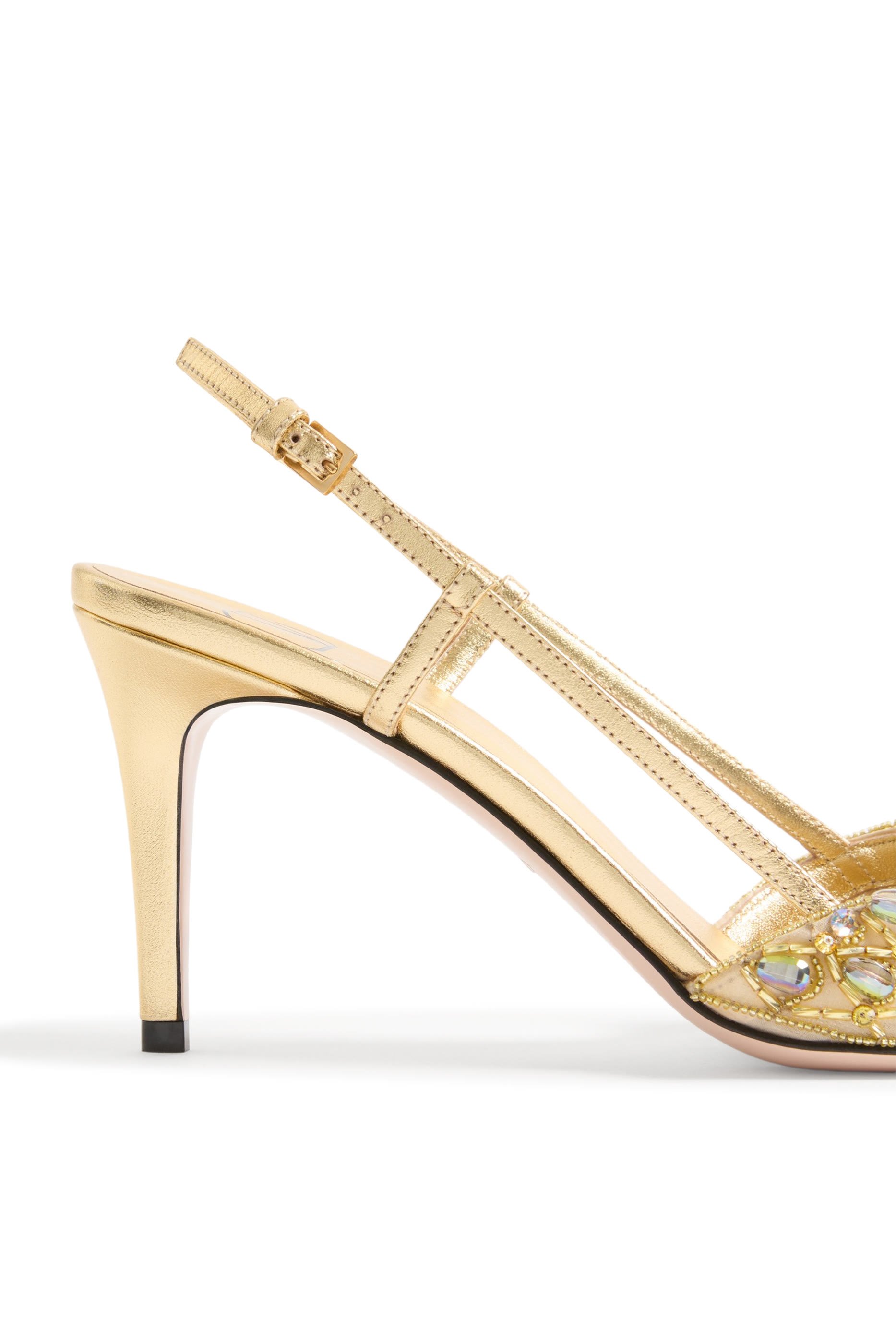 حذاء بسير خلفي 80 مزين بشعار الماركة