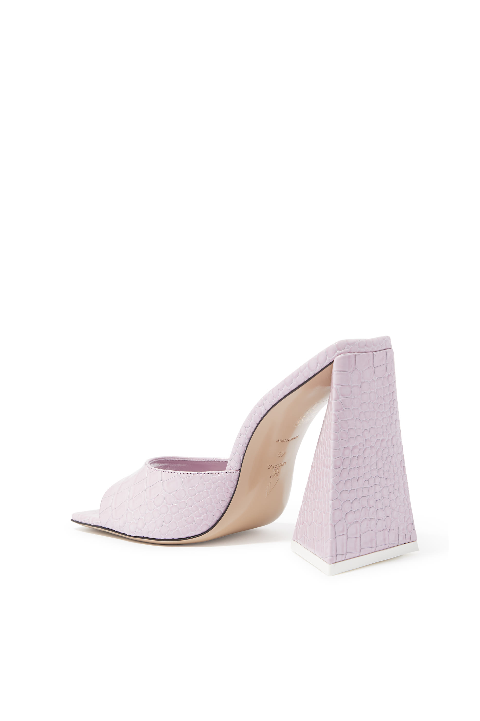 حذاء ديفون 115 مفتوح من الخلف جلد بنقشة جلد التمساح