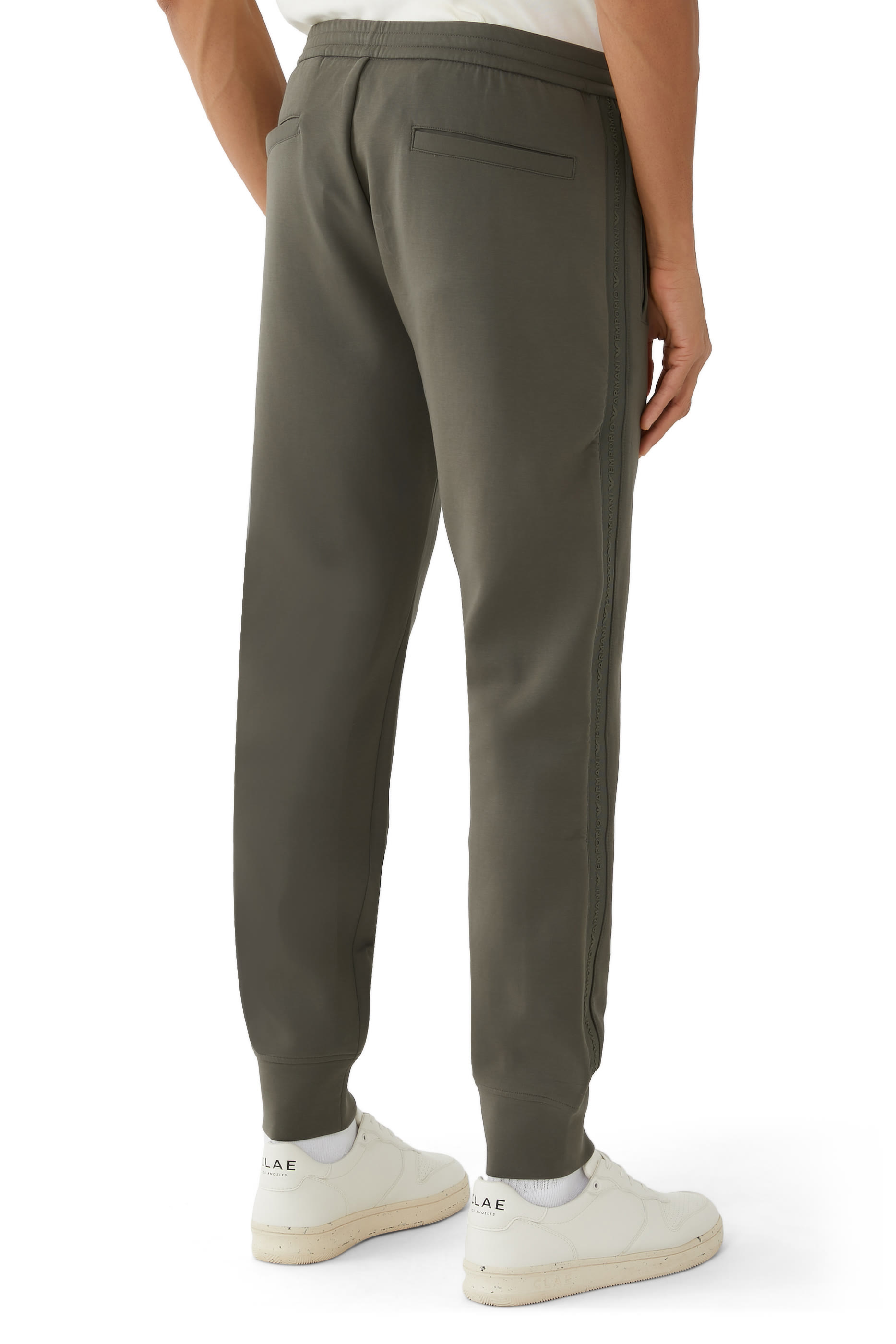 بنطال رياضي بشريط بشعار الماركة