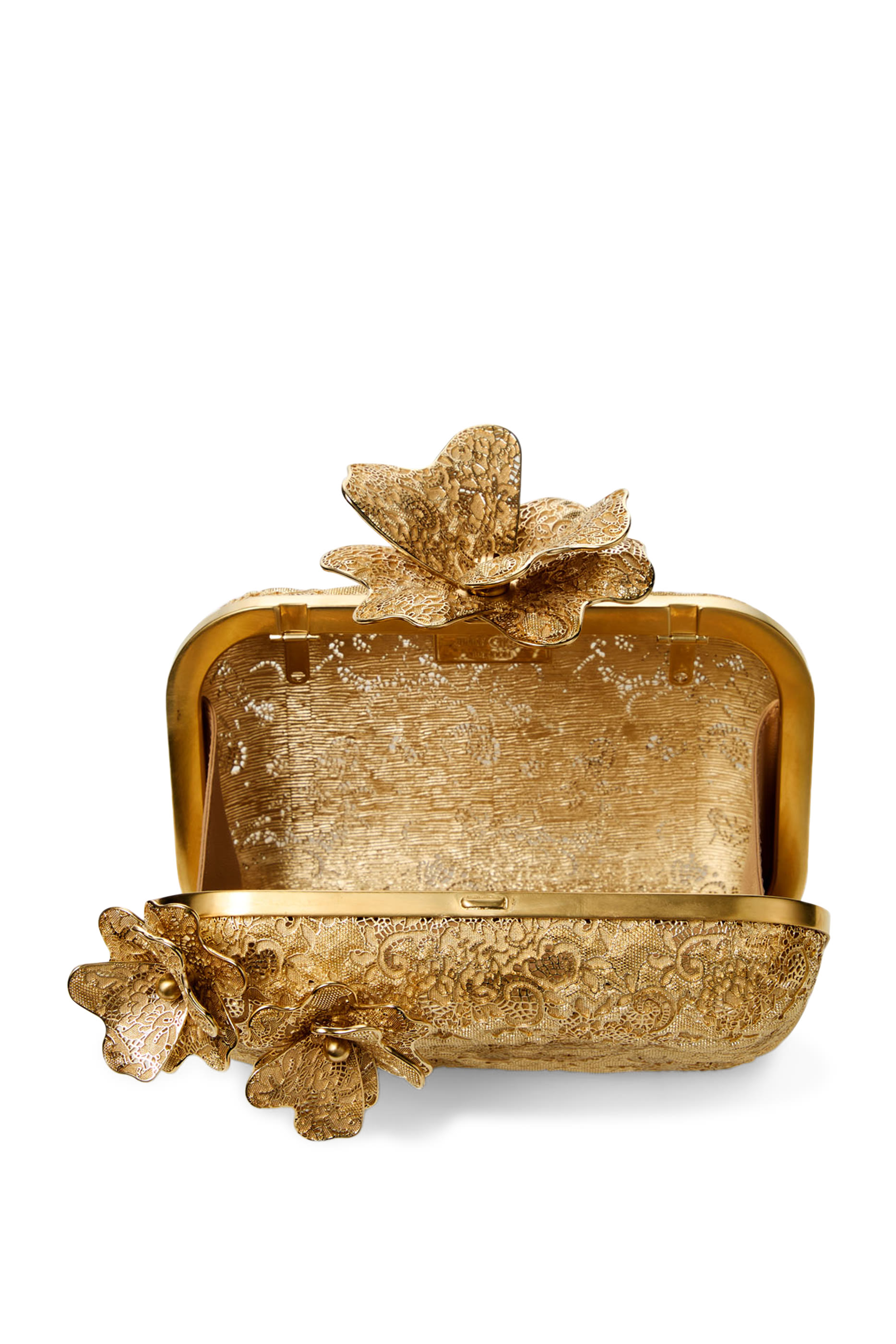 حقيبة كلاتش بمشبك كورساج دانتيل معدني