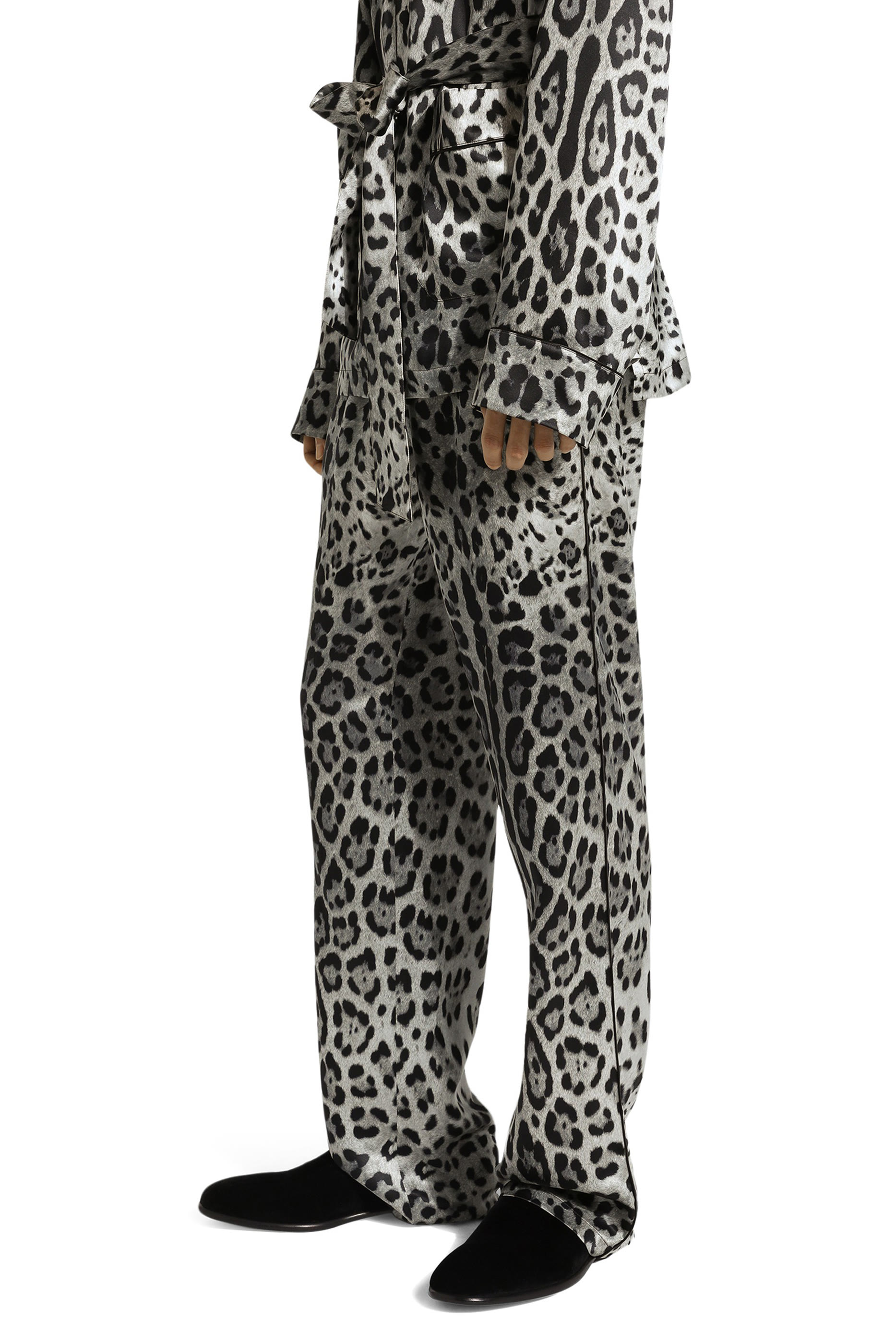 بنطال ستان بنقشة جلد الفهد