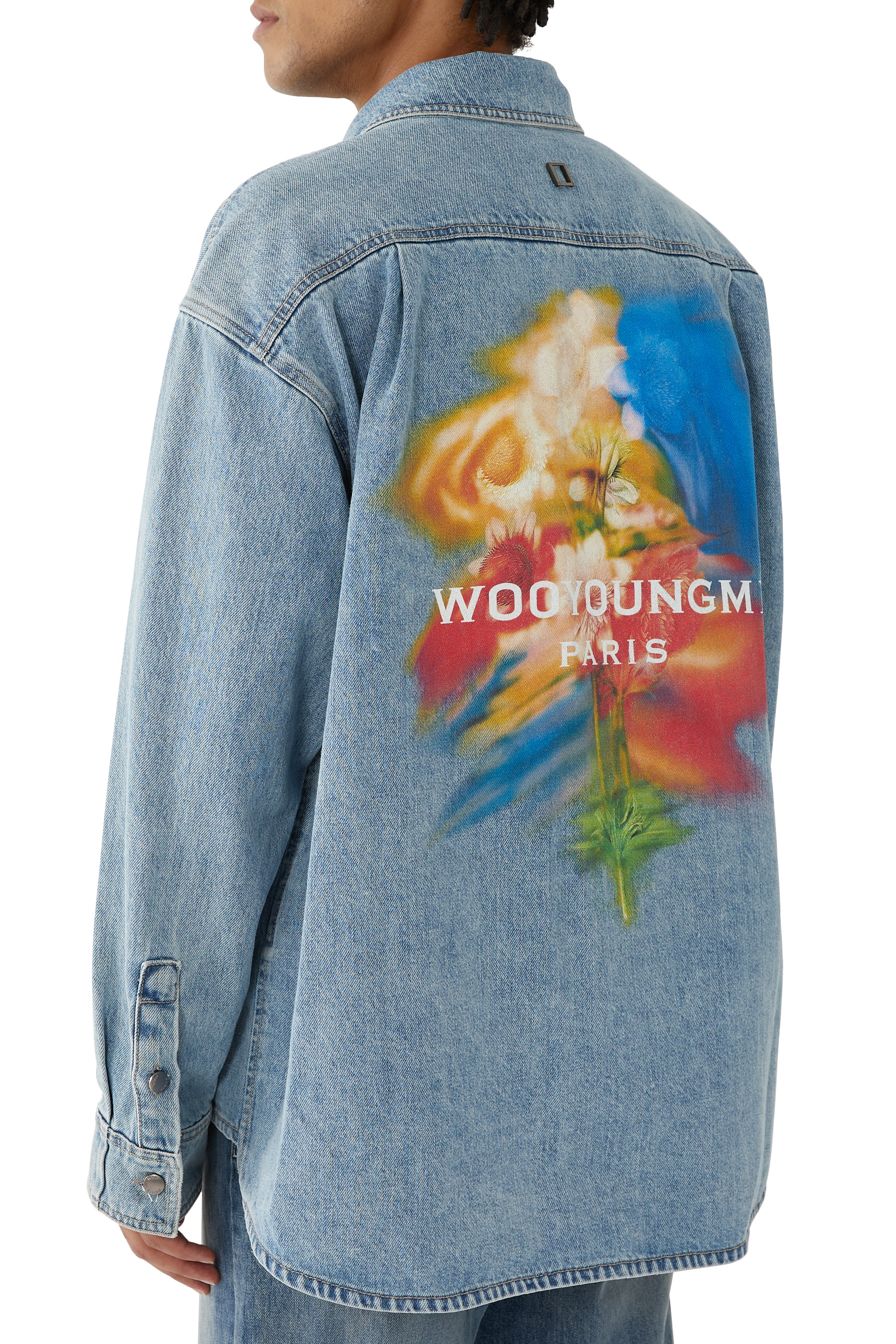 قميص دنيم فلورال