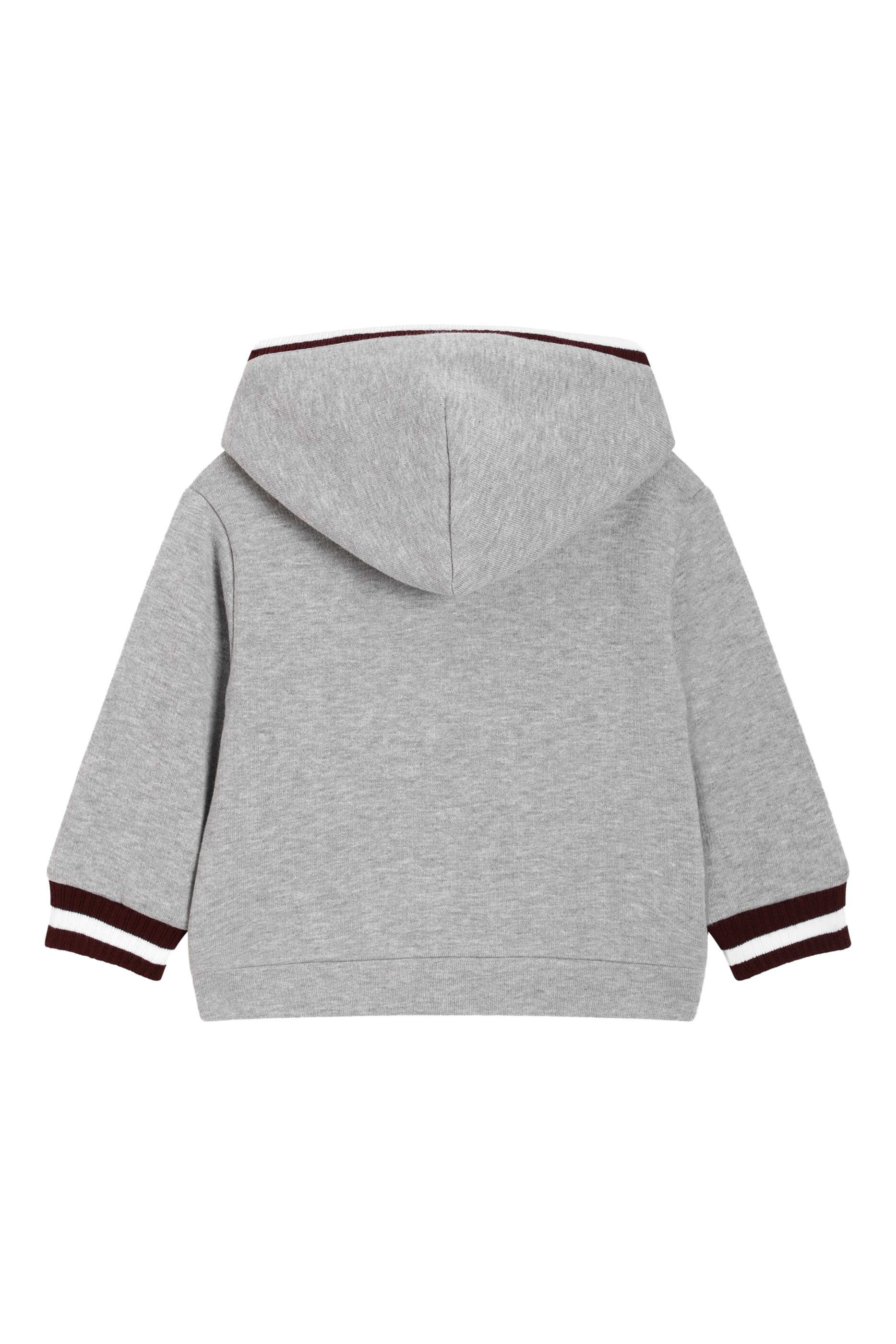 سويت شيرت بغطاء رأس مطرز بشعار الماركة للأطفال