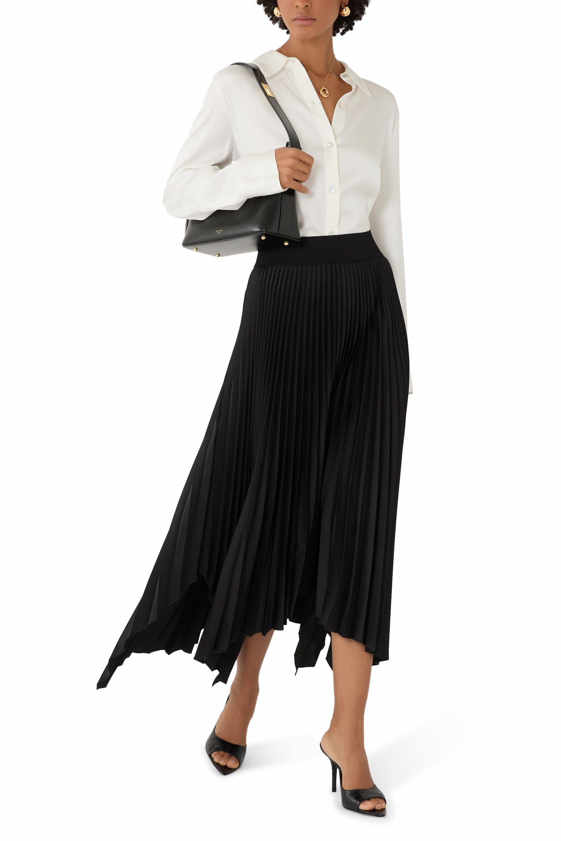 تنورة ايد بليسيه منسوجة بتصميم متموج