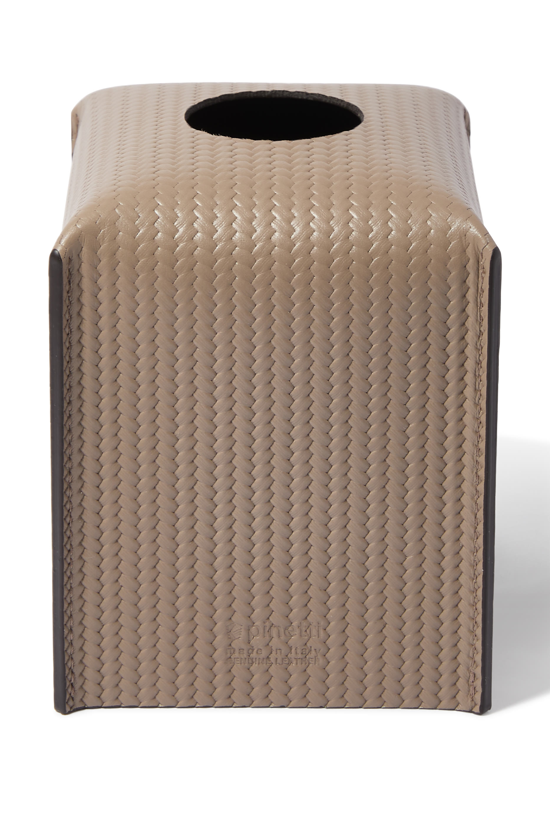 علبة مناديل بتصميم مربع مجدول