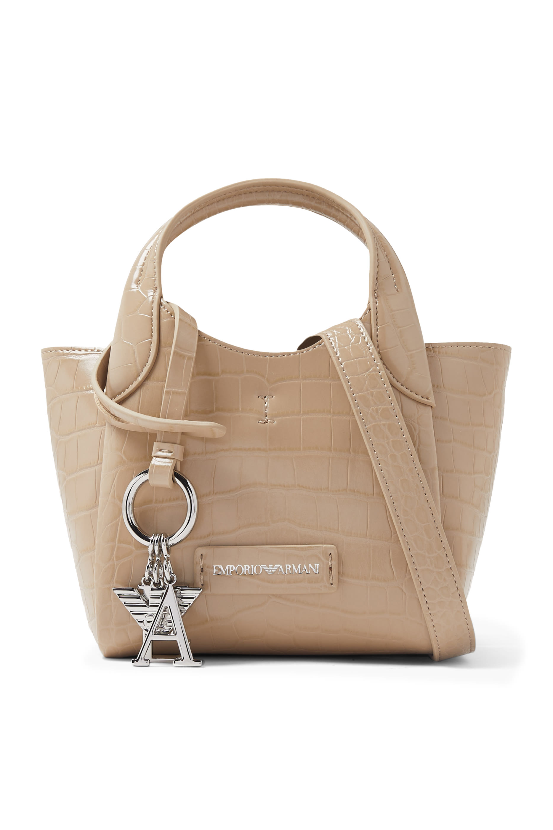 حقيبة يد صغيرة جلد صناعي بنقشة جلد التمساح