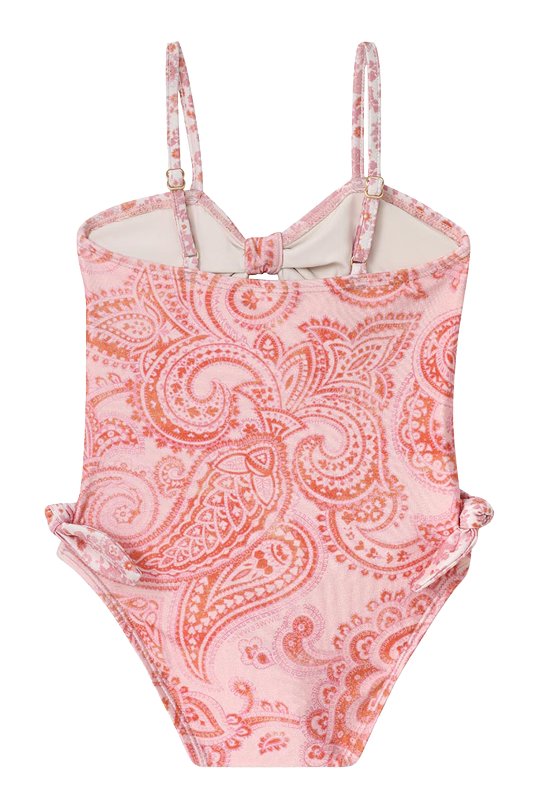 بدلة سباحة أوتي بتصميم قطعة واحدة بأربطة للأطفال