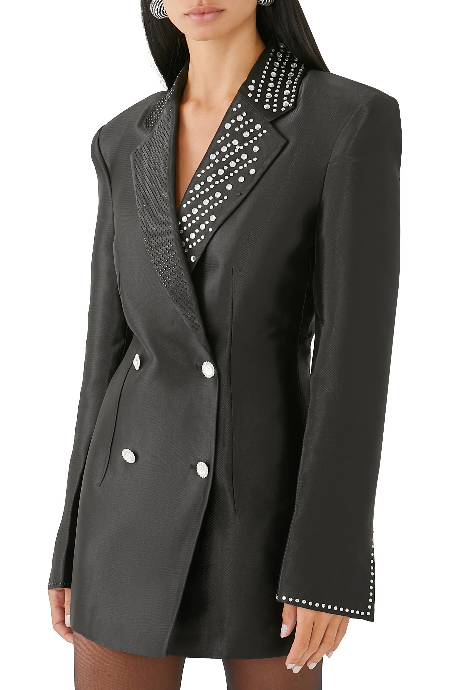 فستان بنمط بليزر مطرز