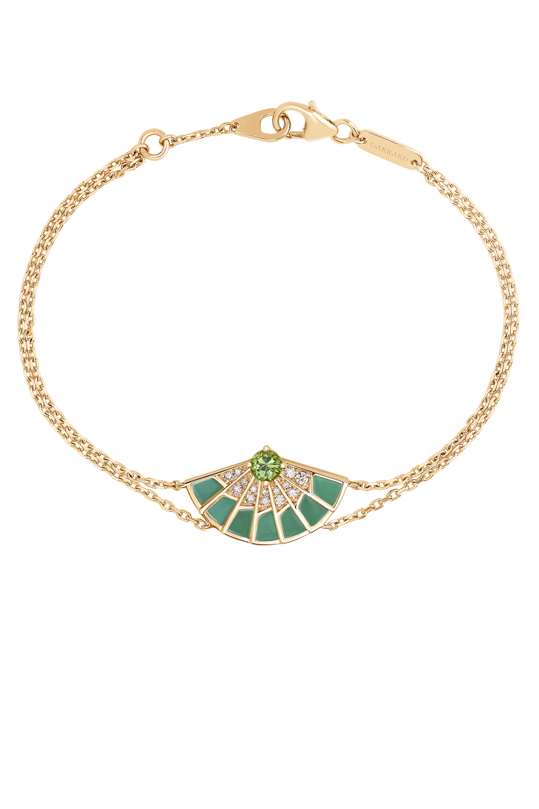 سوار فانفير سيمفوني مرصع بالتسافوريت والماس وملكيت التفاح، ذهب أصفر عيار 18