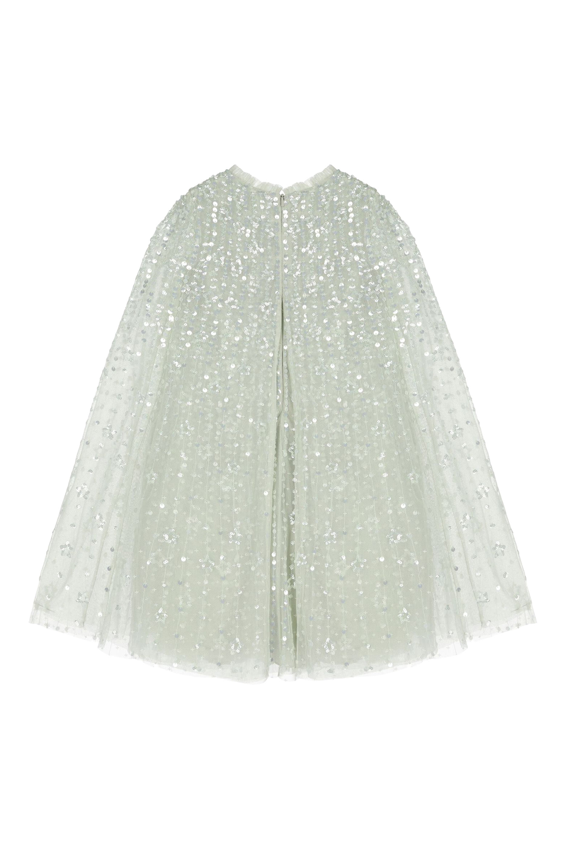 فستان مزين بنجوم بكاب للأطفال