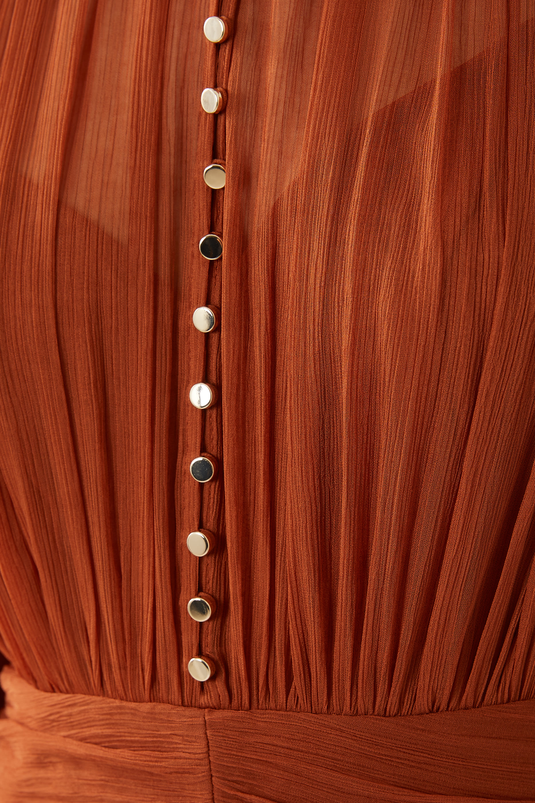 فستان نيومي متوسط الطول بأزرار إغلاق