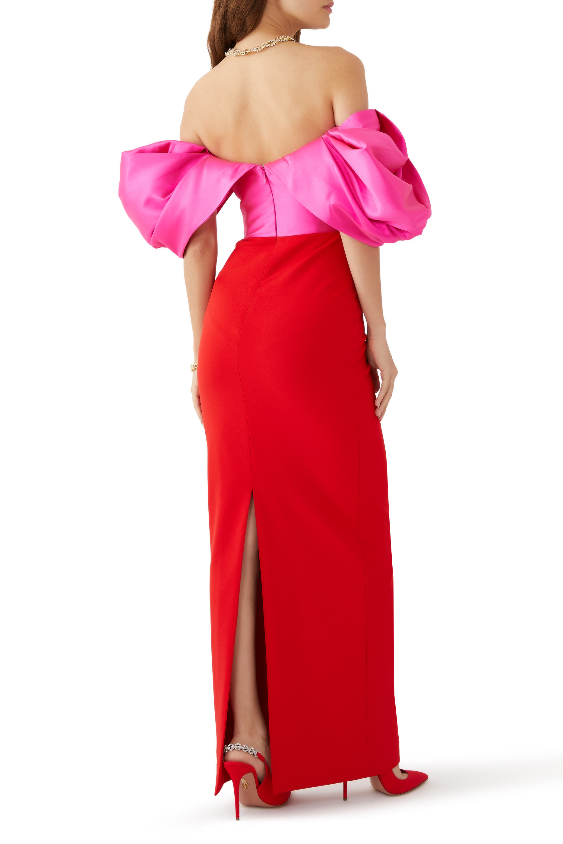 فستان سيان طويل