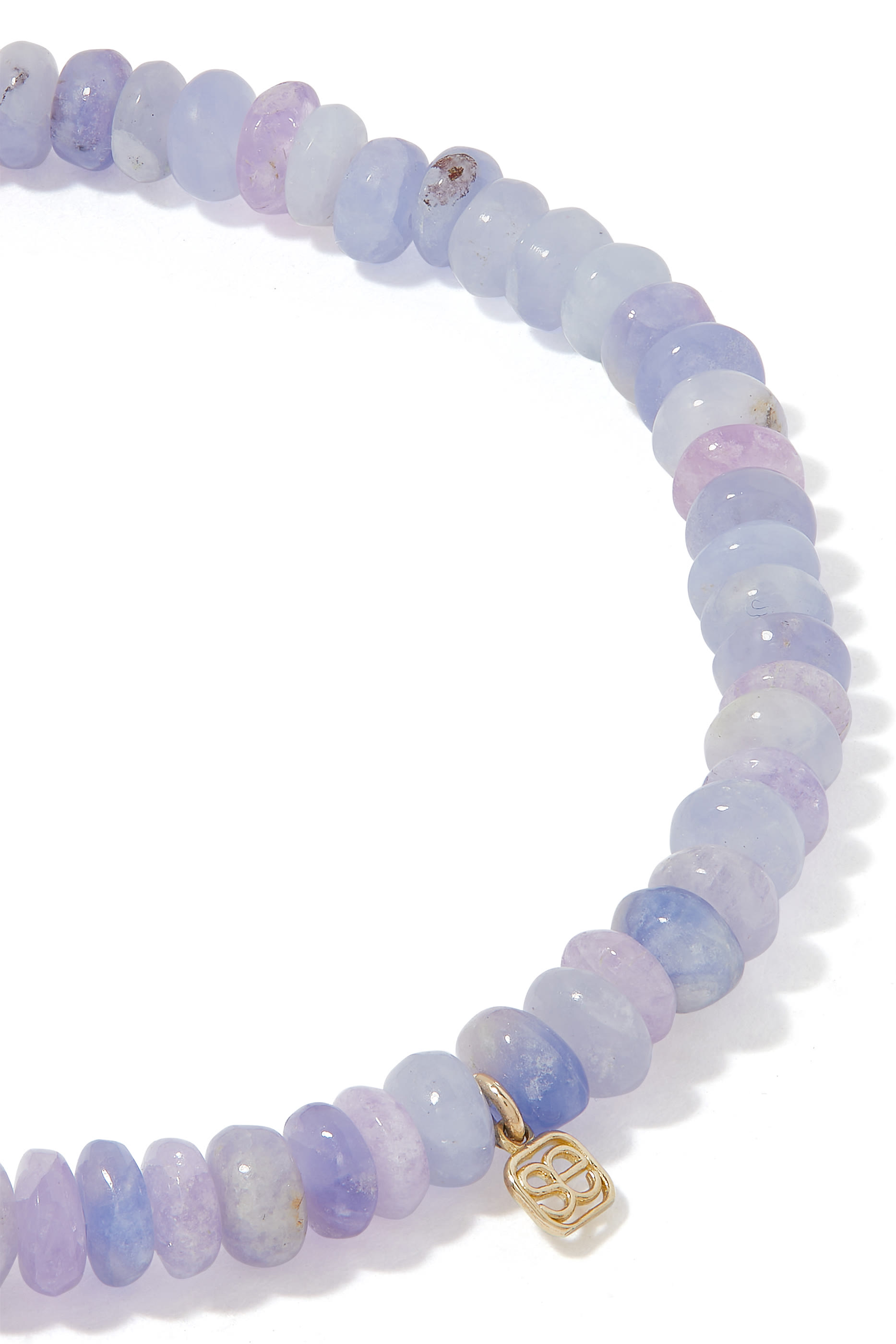 سوار مزين بالهكمنيت والماس وحلية بتصميم قلب ذهب أصفر عيار 14