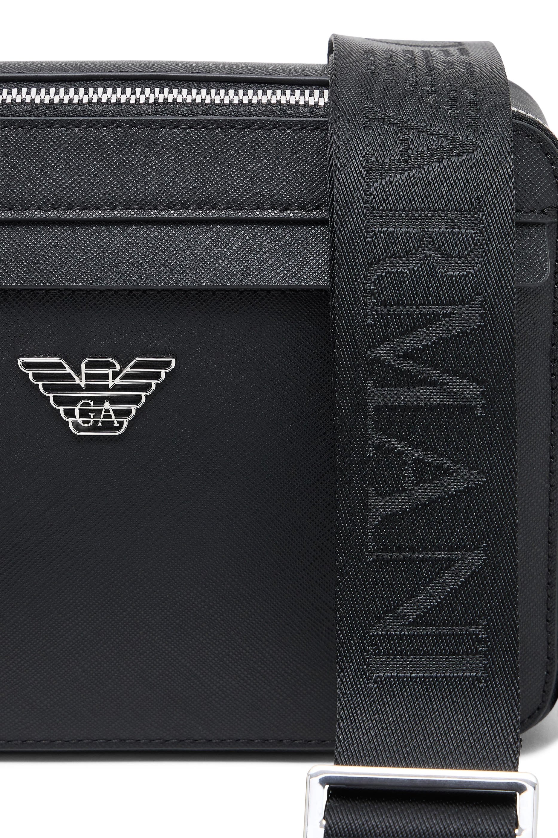 حقيبة كاميرا ايه اس في صغيرة بحلية شعار الماركة جلد سافيانو متجدد