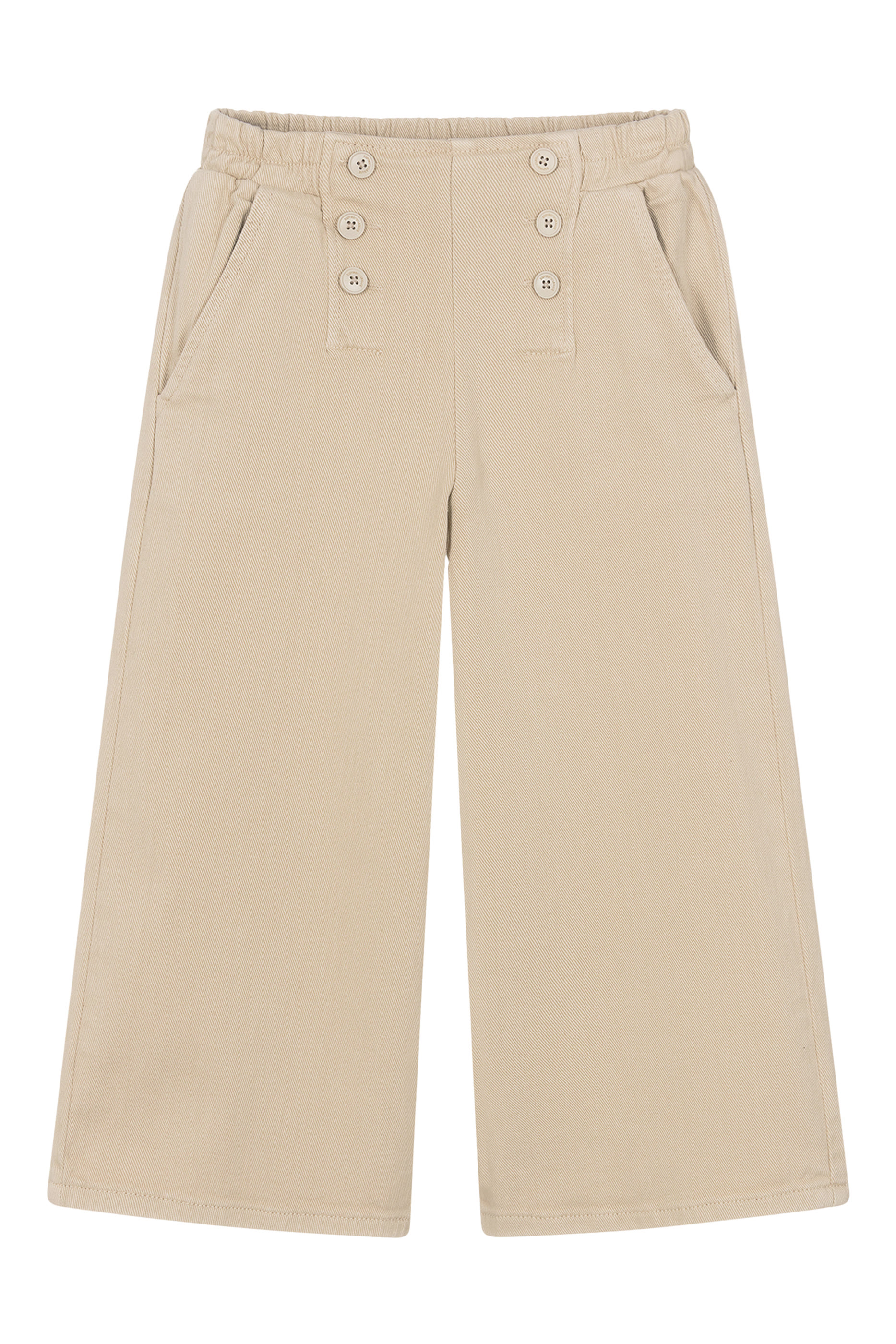 بنطال دنيم بخصر مطاطي وقصة ساق واسعة للأطفال