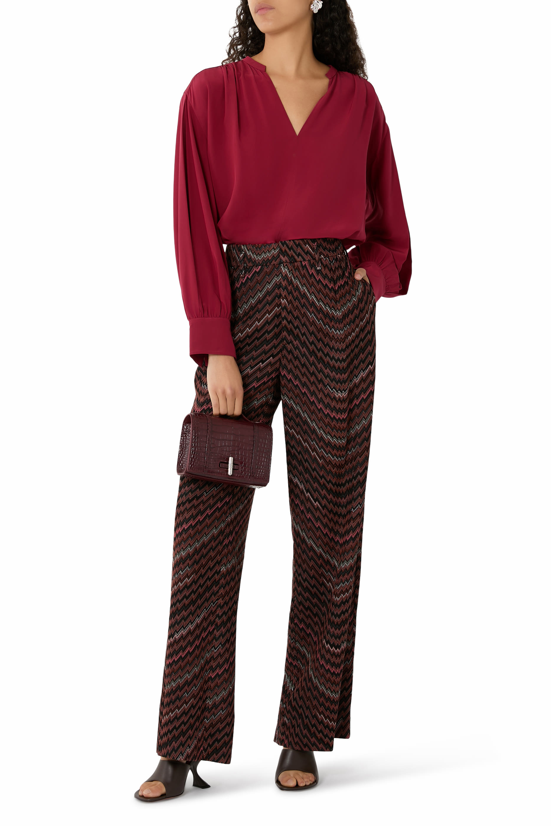 بلوزة بلونديل كريب دي شين حرير