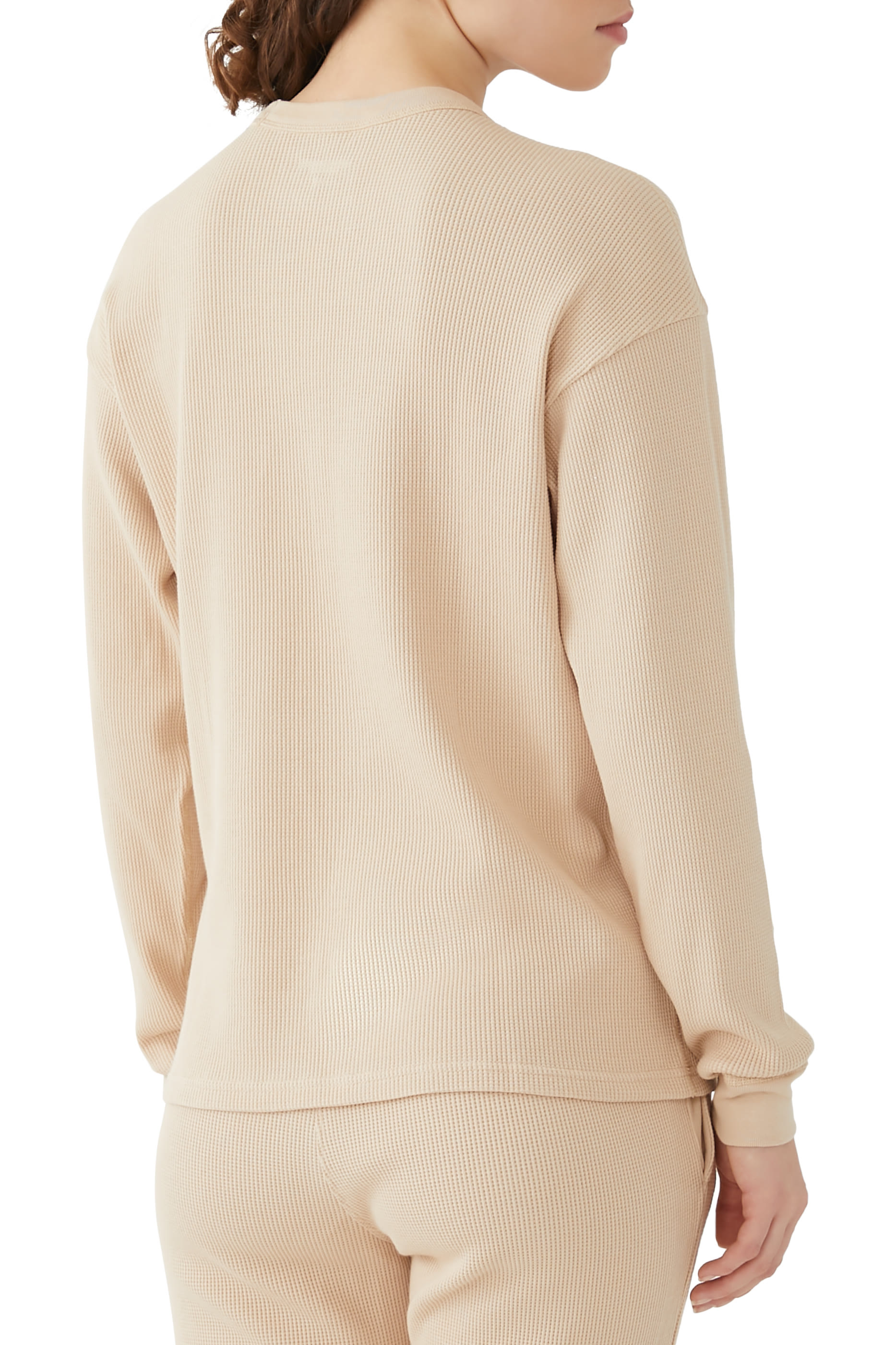 سويت شيرت بياقة ضيقة نسيج متشابك