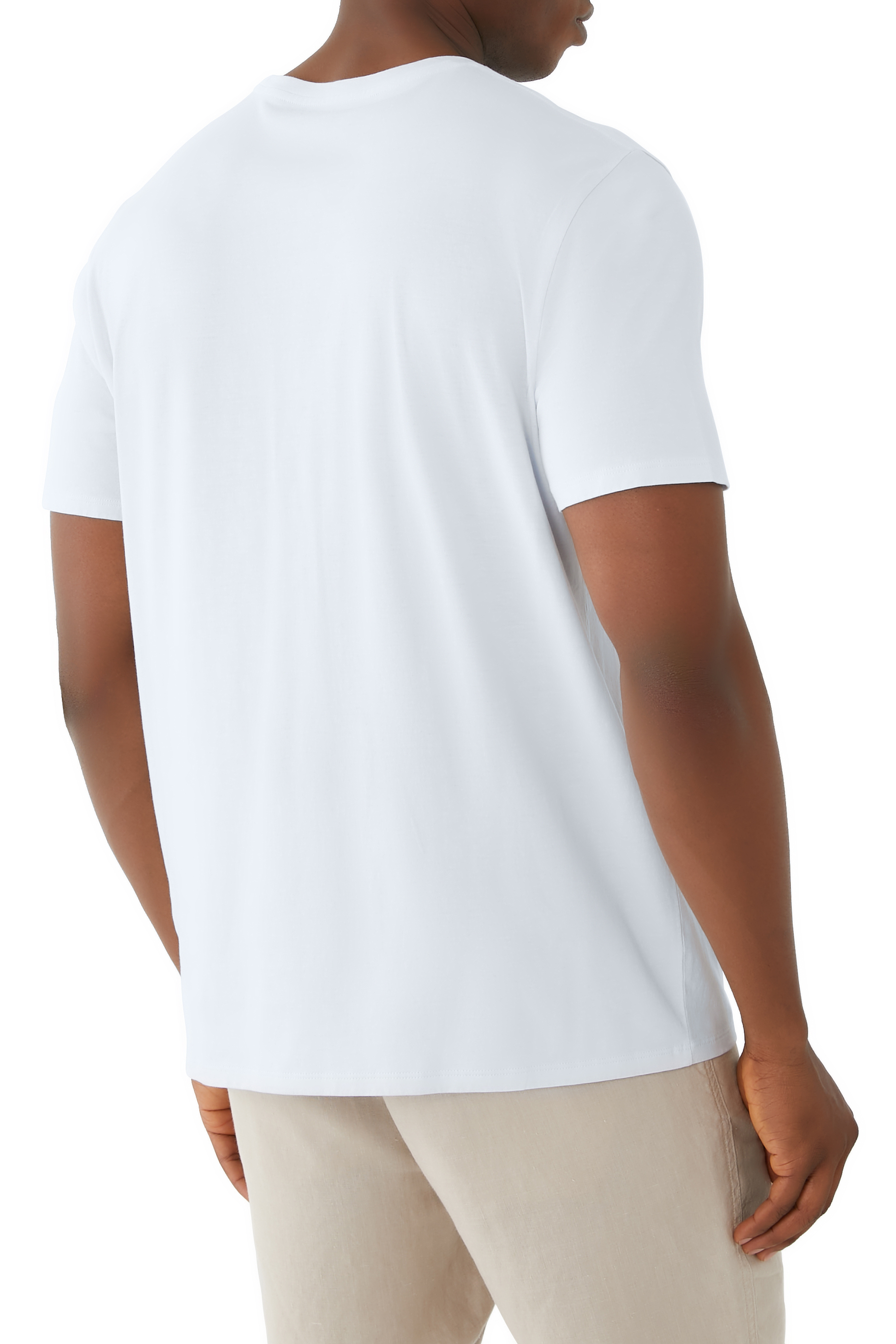 تيشرت بياقة ضيقة قطن بيما