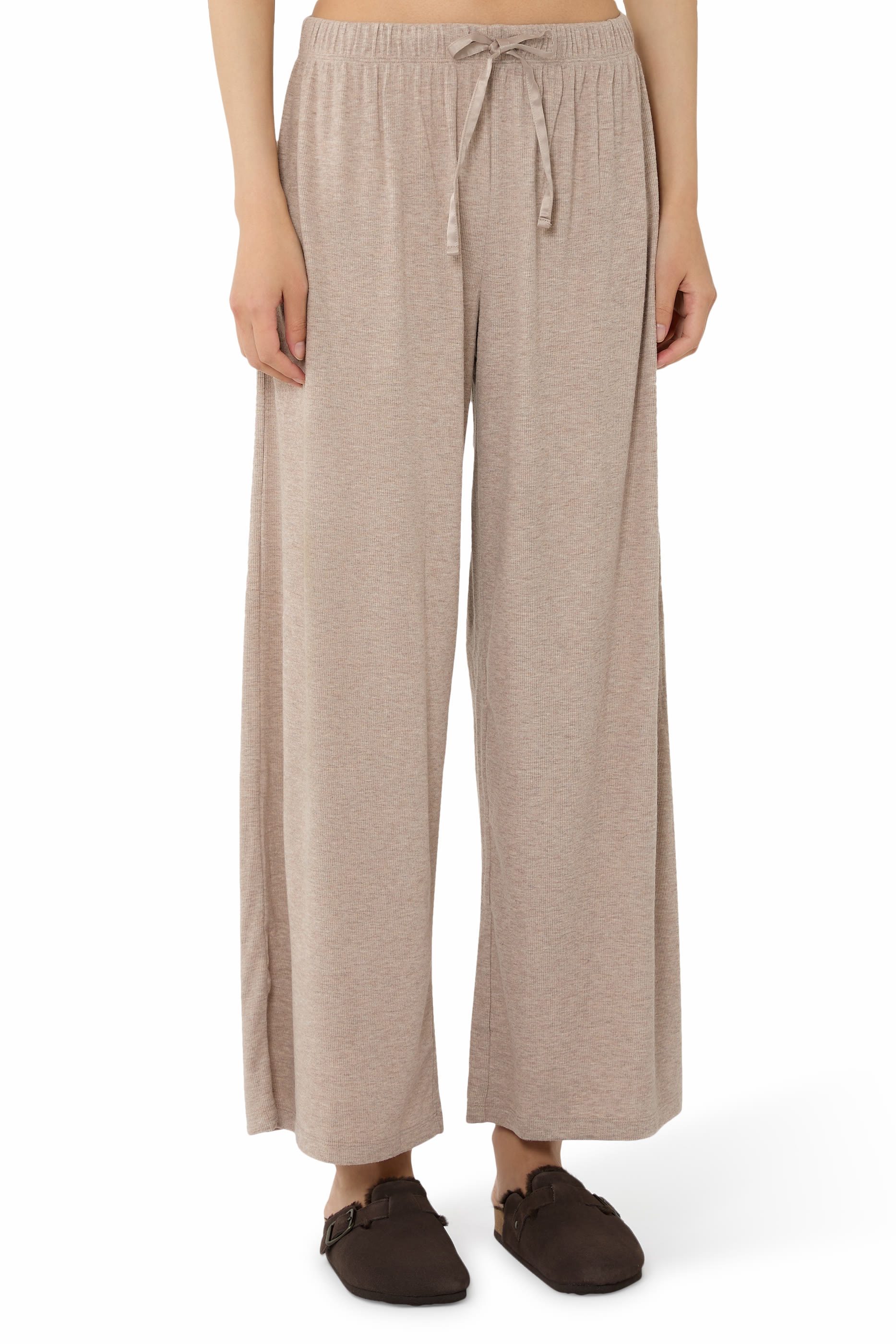 طقم بيجامة للبيت نسيج مضلع فائق النعومة