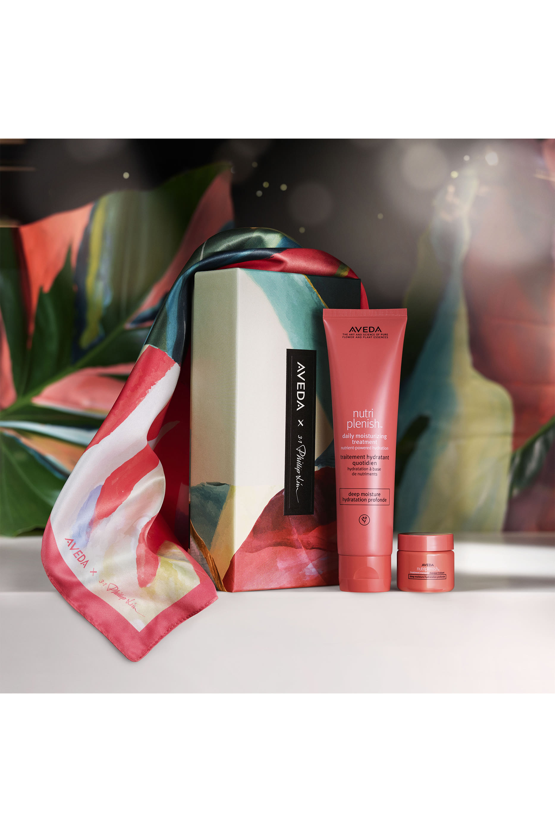 مجموعة ثنائية علاجية نيوتري بلينيش لترطيب عميق ووشاح للشعر، 3 قطع