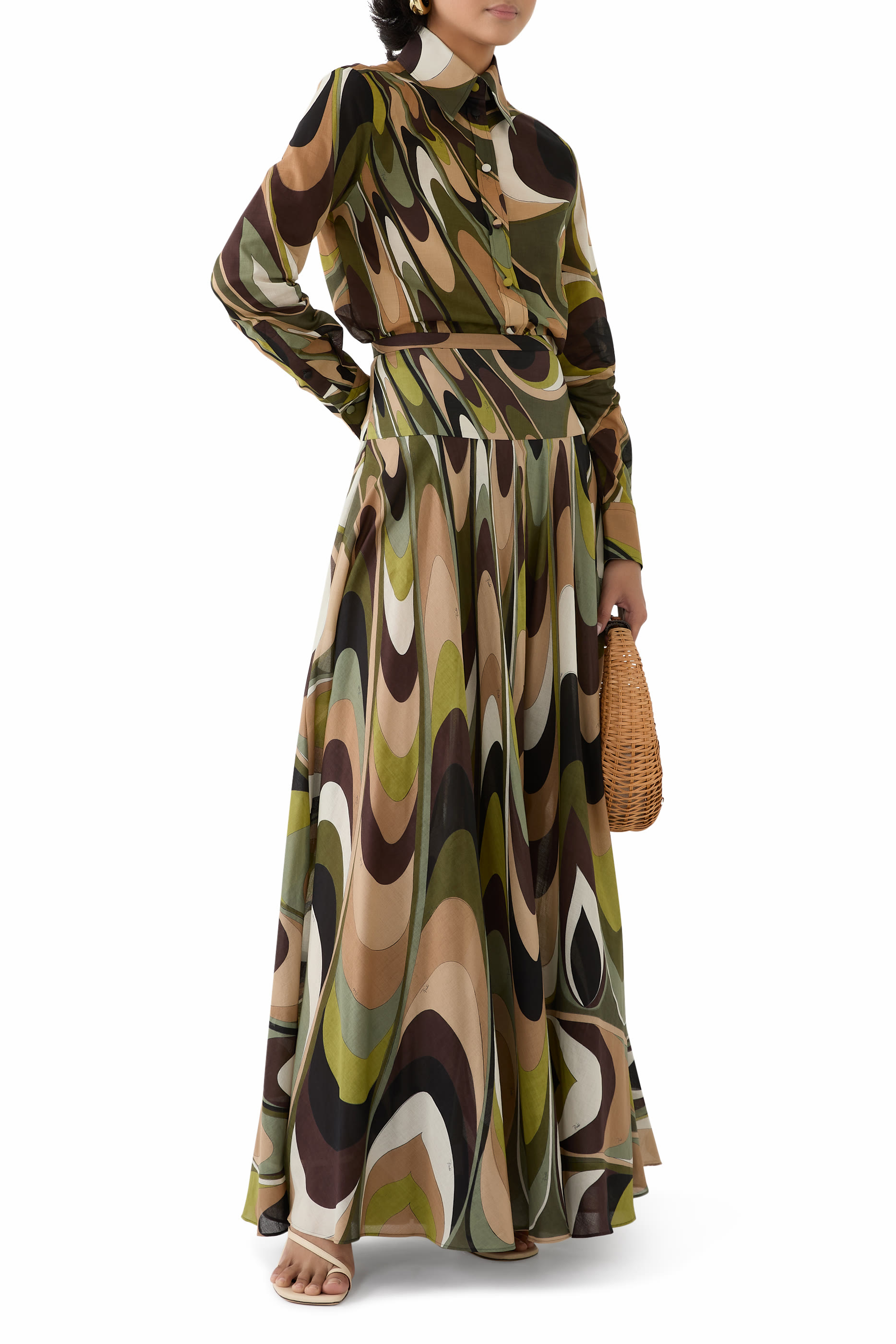 قميص بطبعة أوندي قطن 