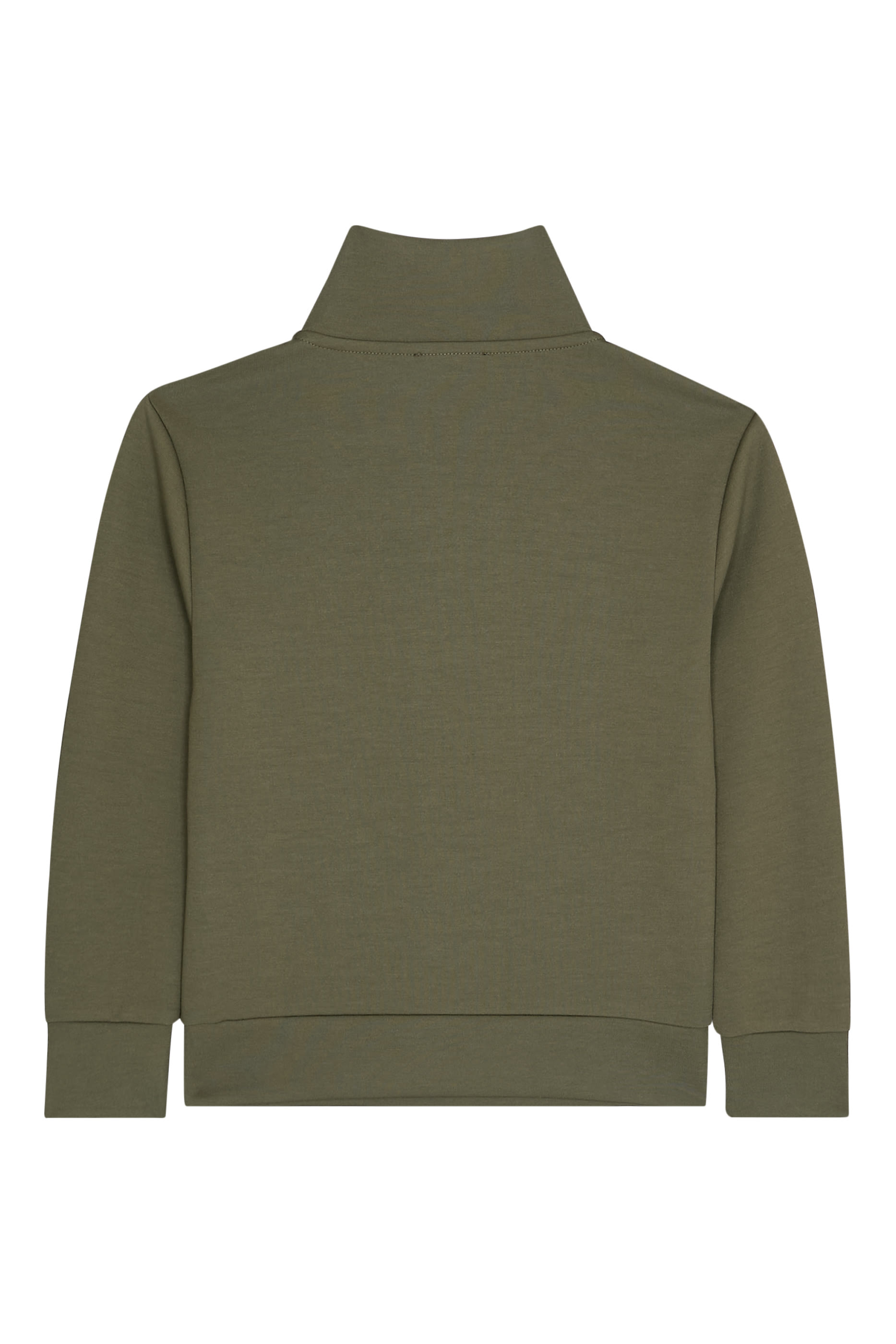 سويت شيرت بنصف سحاب وياقة عالية مخمل للأطفال