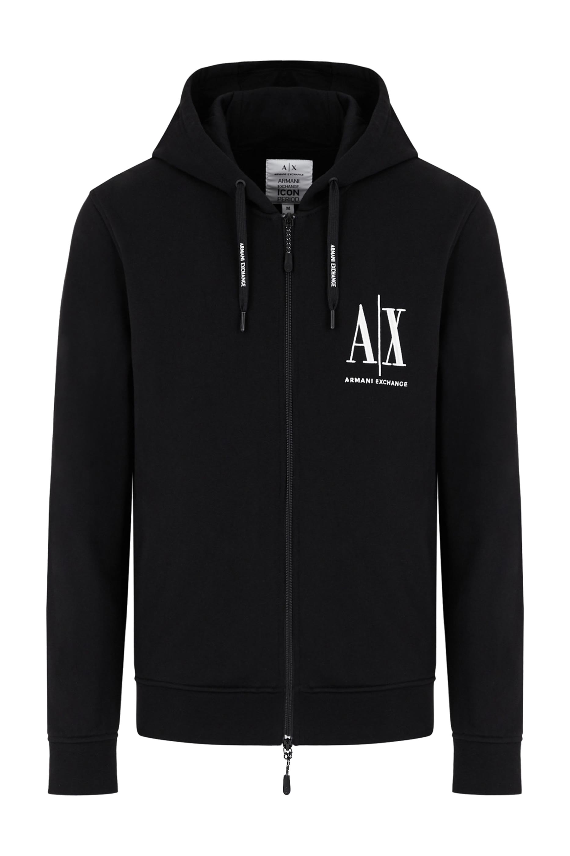 كنزة بغطاء رأس بشعار الماركة