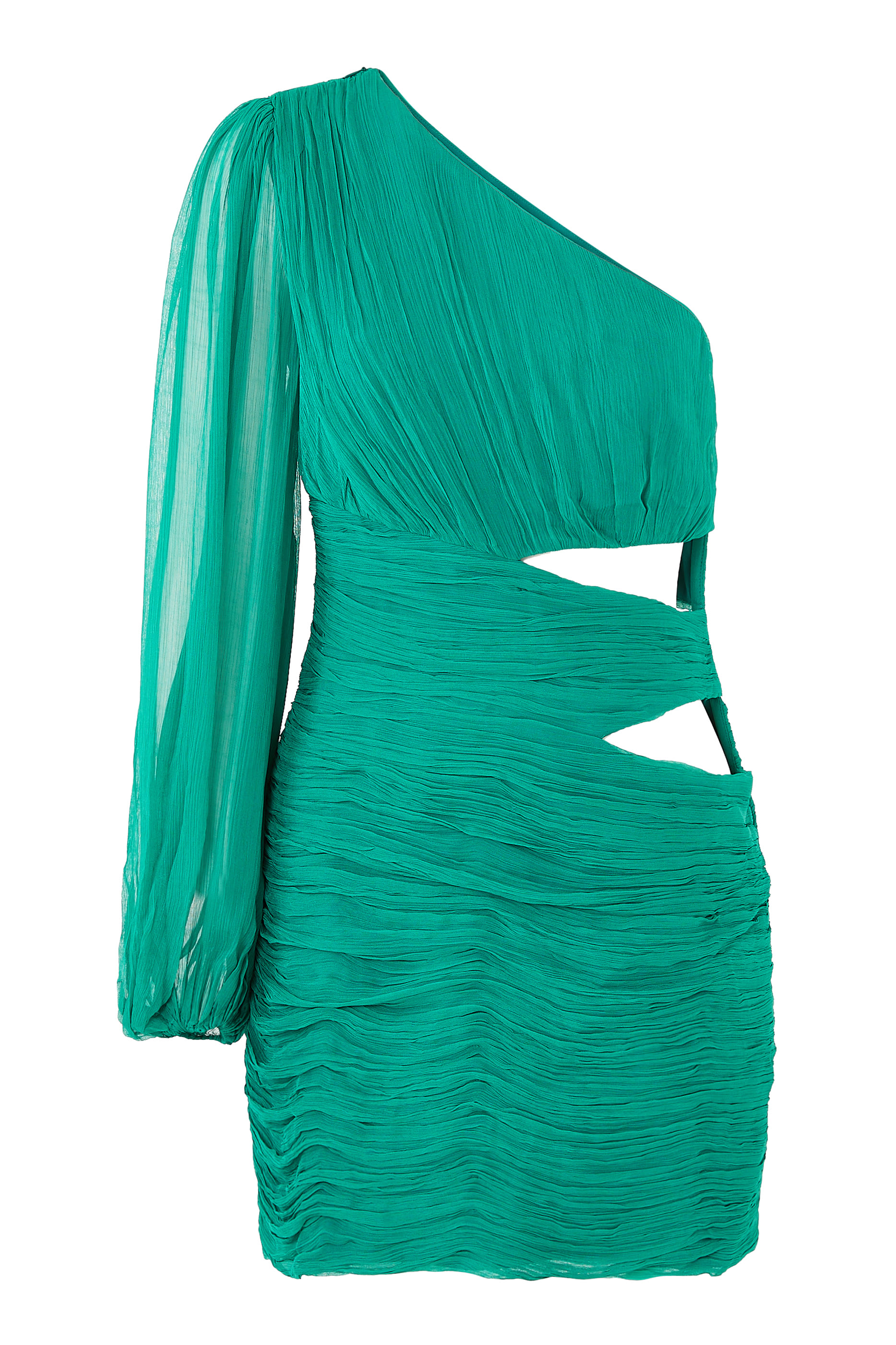 فستان مارجوت قصير بكتف واحد وفتحات