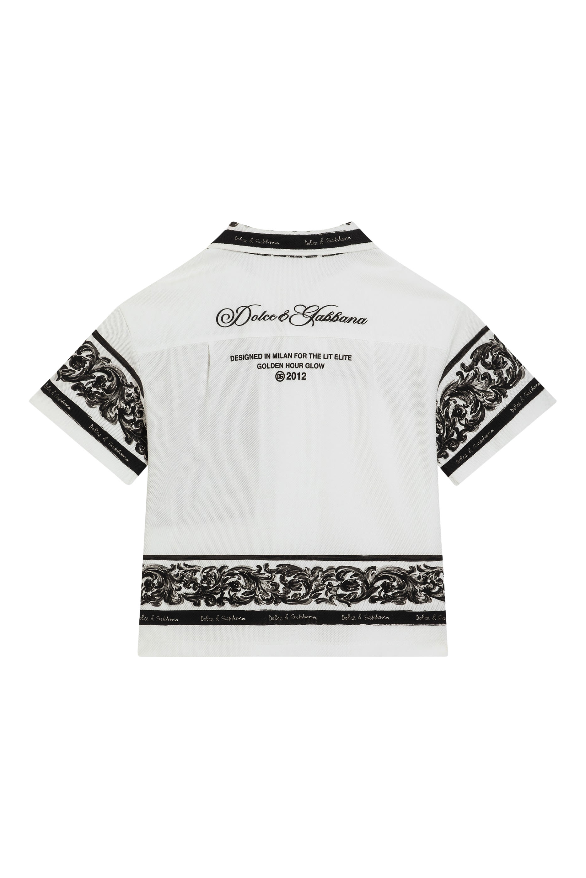 قميص بنقشة مايوليكا بيكيه مزدوج للأطفال