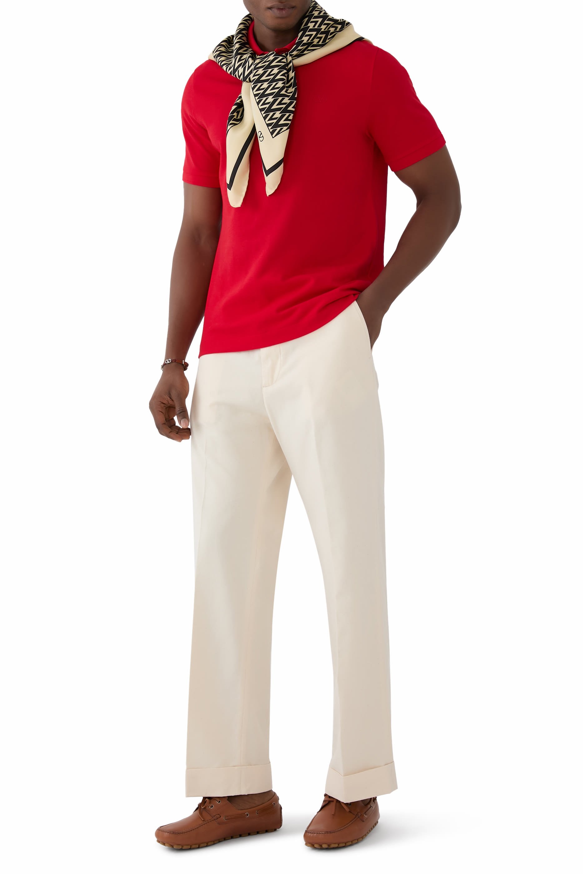 قميص بولو بشعار الماركة قطن بيكيه