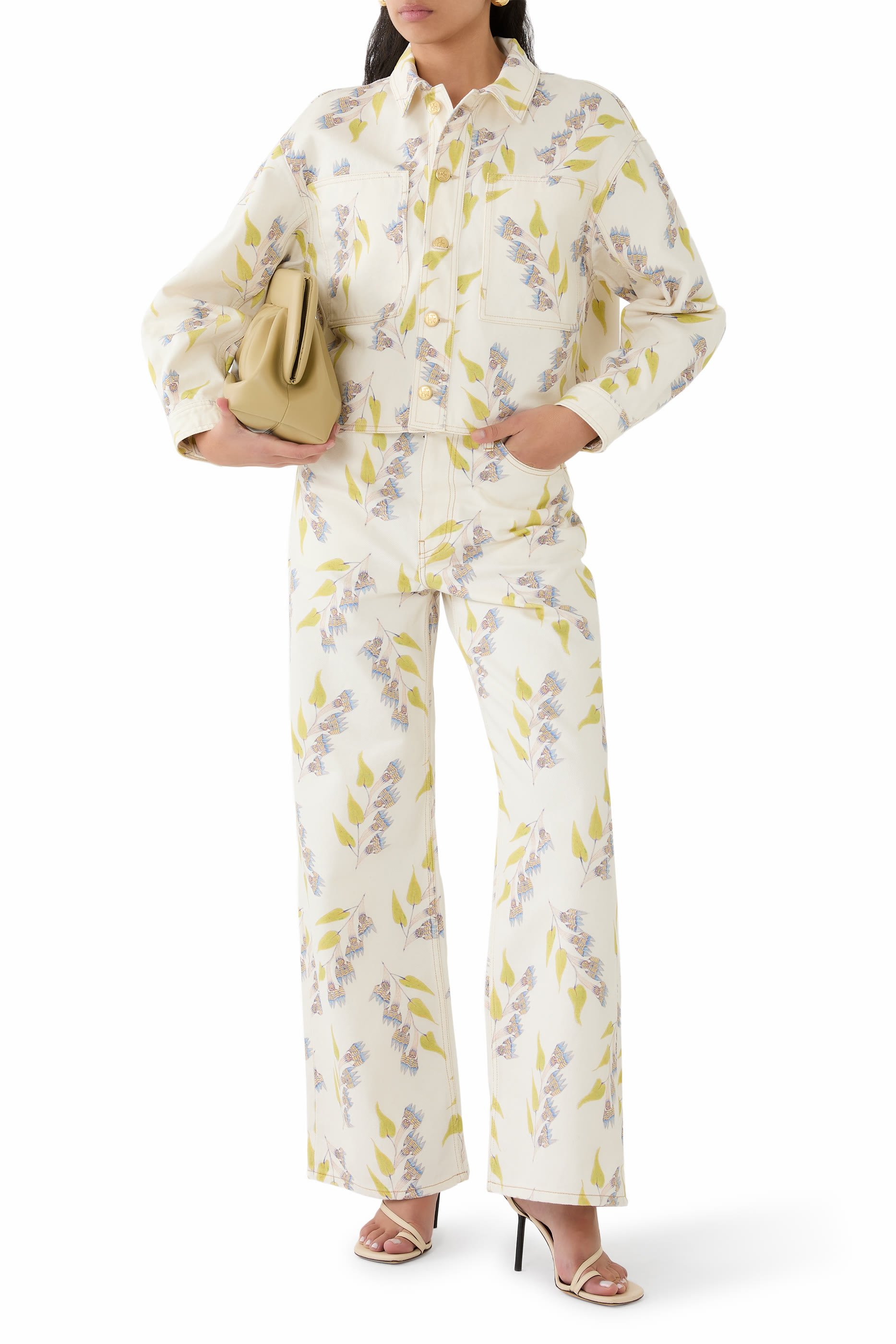 بنطال جينز ذا ويلو بقصة ساق واسعة